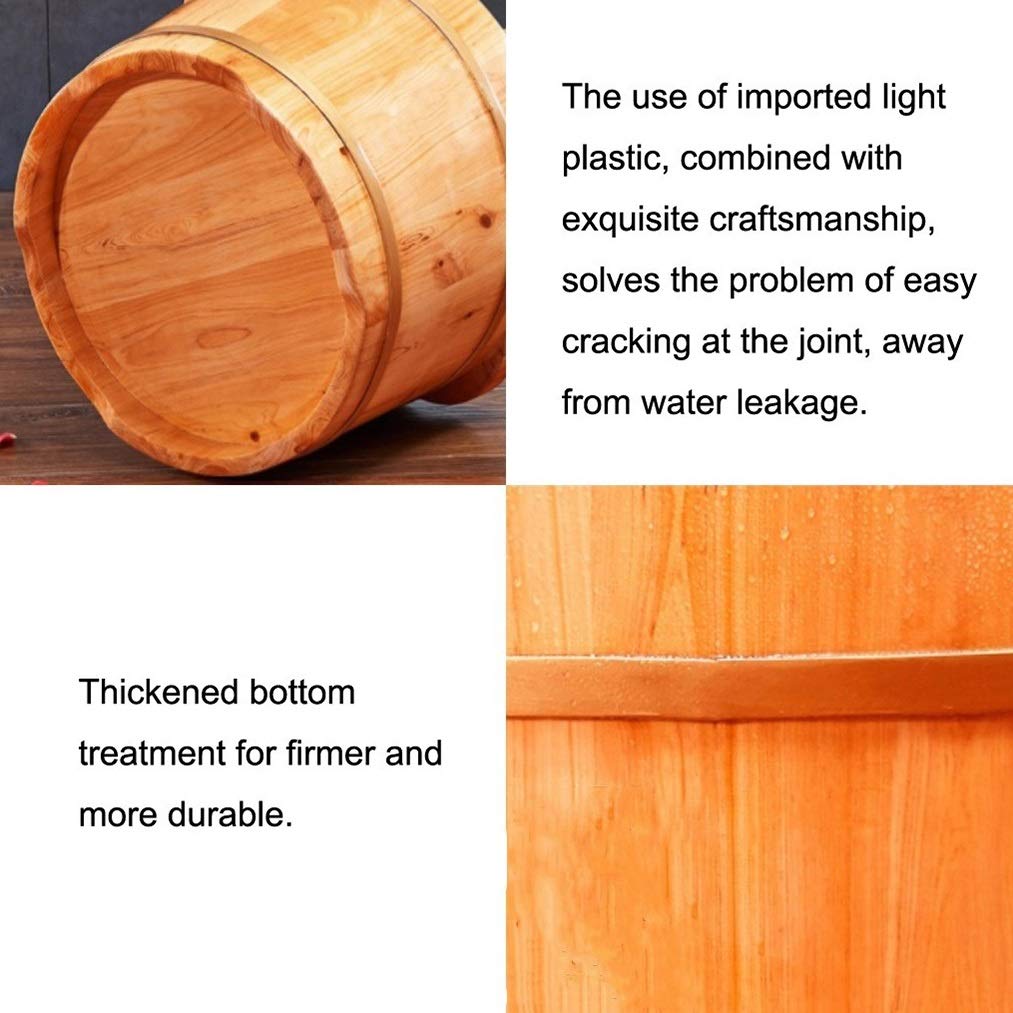 Relaxing Wooden Foot Bath Tub for Home Spa - Portable Foot Massage Sauna Tub with Sauna Accessories Set - Perfect for Stress Relief & Self-Care at Home