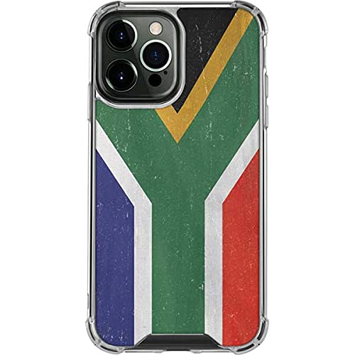 Skinit Clear Protective Phone Case for iPhone 13 Pro Max - Vintage South Africa Flag Design | Slim Scratch-Resistant Cover with Perfect Fit | Great for Travel, Work & Everyday Use