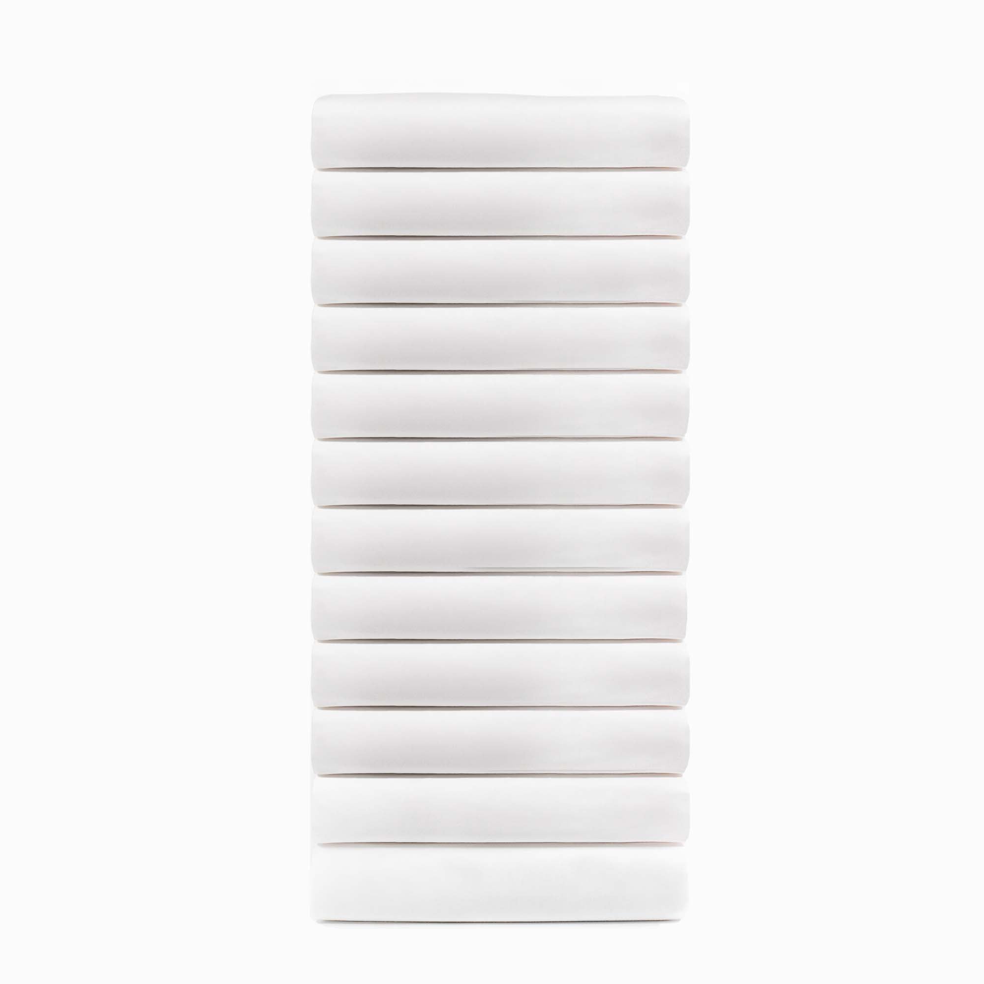 Premium 100% Cotton White Percale Fitted Bed Sheets - Hotel Quality, Ultra Soft & Breathable - Set of 3/6/12 - Perfect for Master Bedroom, Guest Room & Vacation Homes