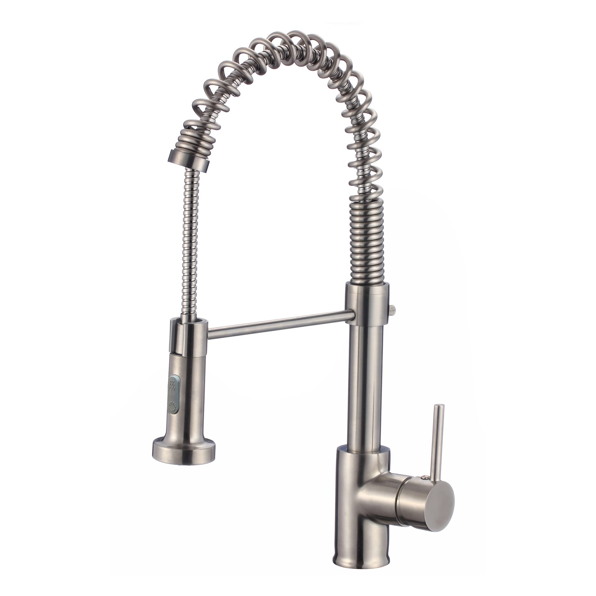 Brushed Nickel Pull Down Kitchen Faucet - High Arc Single Handle for Modern Homes