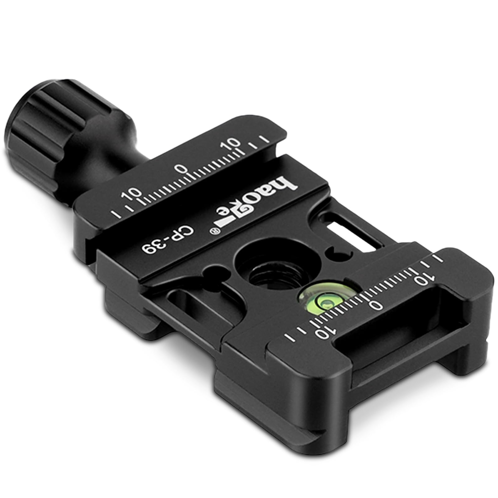Haoge CP-39 Quick Release Clamp Adapter with Screw Knob & Hand Strap - Compatible with Arca Swiss Tripod/Monopod Heads for Canon, Nikon, Sony, Pentax, Olympus, Fujifilm Cameras - Perfect for Landscape, Wildlife & Studio Photography