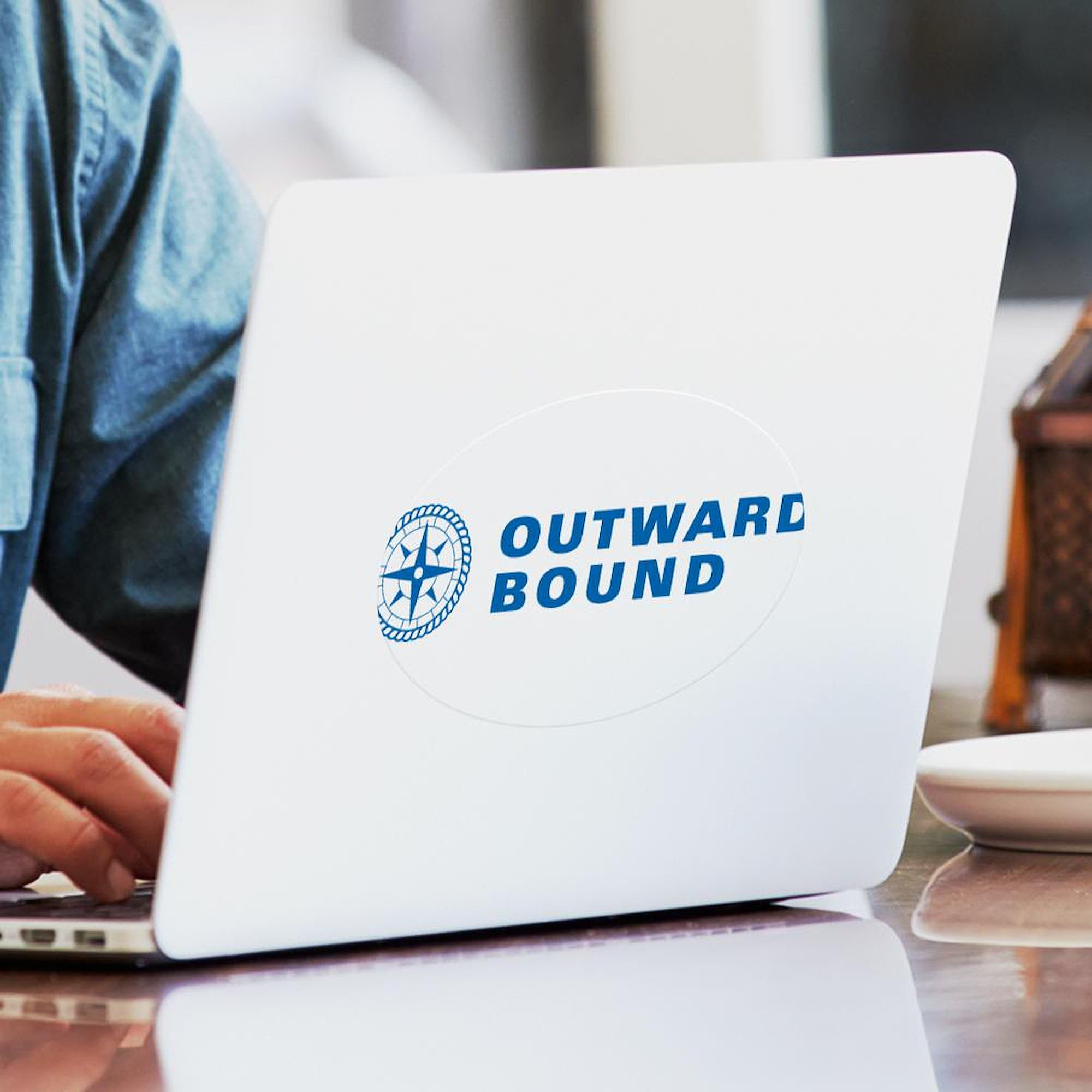 Outward Bound Compass Rose Oval Car Bumper Sticker - Waterproof Vinyl Decal for Cars, Laptops & Windows - Perfect for Outdoor Enthusiasts & Travel Lovers