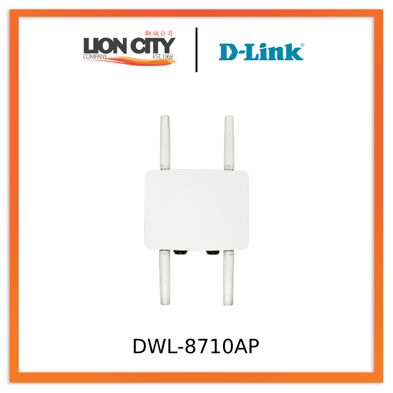 D-Link DWL-8710AP Dual Band 802.11ac Wireless Outdoor Access Point - High-Speed WiFi for Business & Public Areas - Weatherproof for Outdoor Use in Parks, Campuses & Urban Hotspots