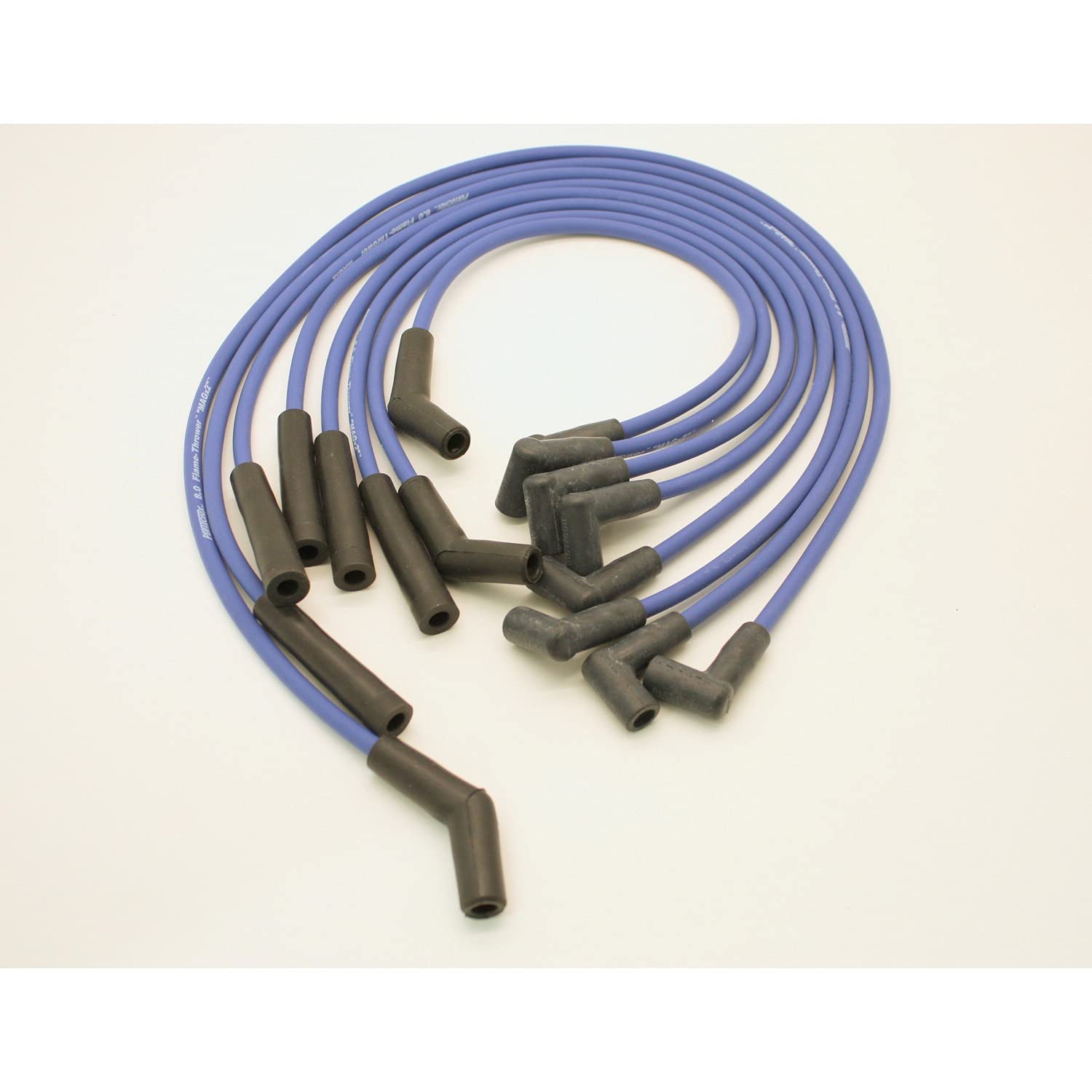 Pertronix 808302 Flame-Thrower Blue 8mm Spark Plug Wires - Custom Fit for 8 Cylinder Engines - High Performance Ignition for Muscle Cars & Hot Rods