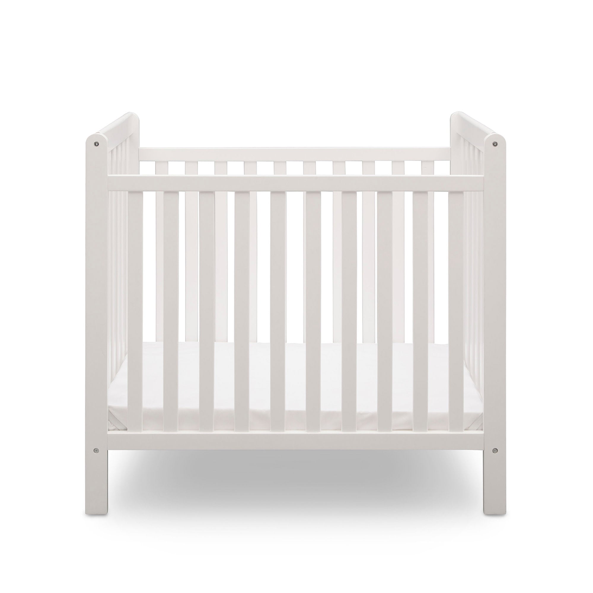 Classic Mini Crib with 2.75 Inch Mattress - Convertible to Twin Bed | Perfect Nursery Furniture for Small Spaces & Growing Babies | Ideal for Apartments, Daycares & Guest Rooms