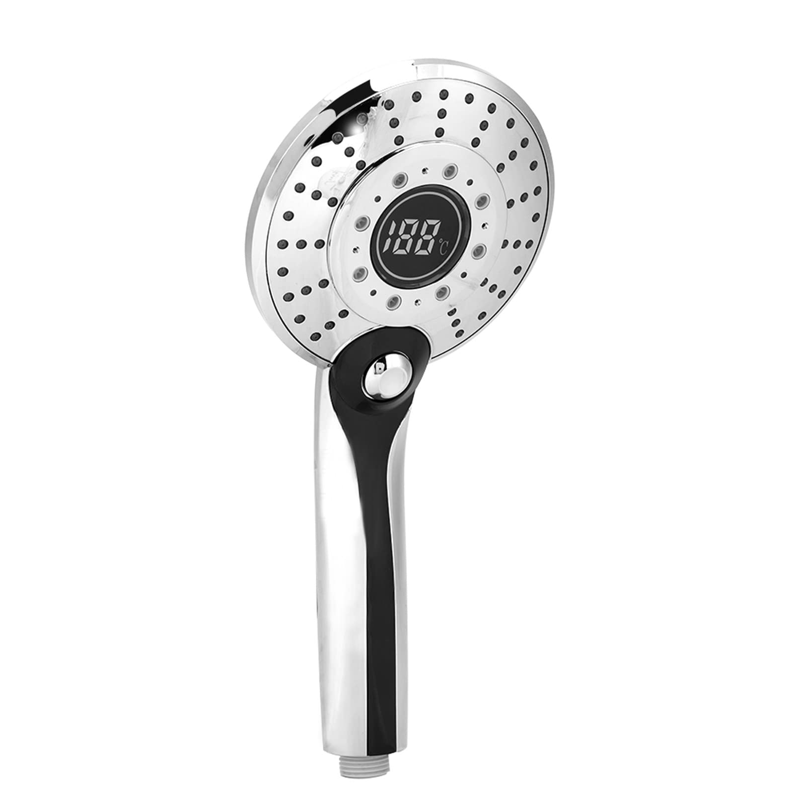 Natudeco Digital Shower Head with LED Temperature Display - 3 Color-Changing Modes & 3 Spray Settings - Water Saving Handheld Shower for Modern Bathroom (Perfect for Spa-Like Showers, Kids Bath Time & Elderly Safety)