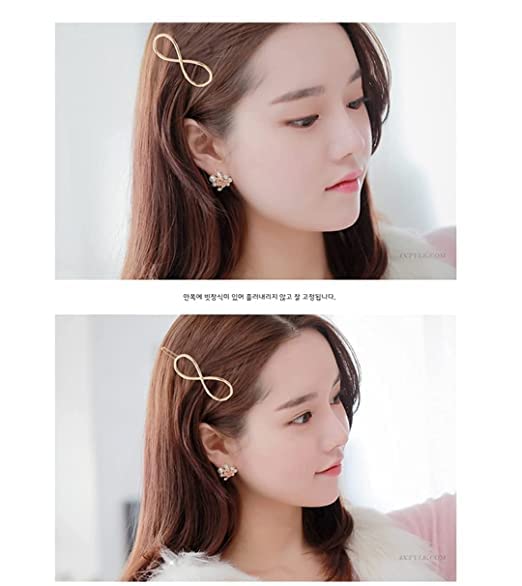 6 Pcs Korean Style Pearl Hair Clips - Large Metal Barrettes for Women & Girls, Golden Hair Pins & Headband Accessories for Wedding, Party & Everyday Styling