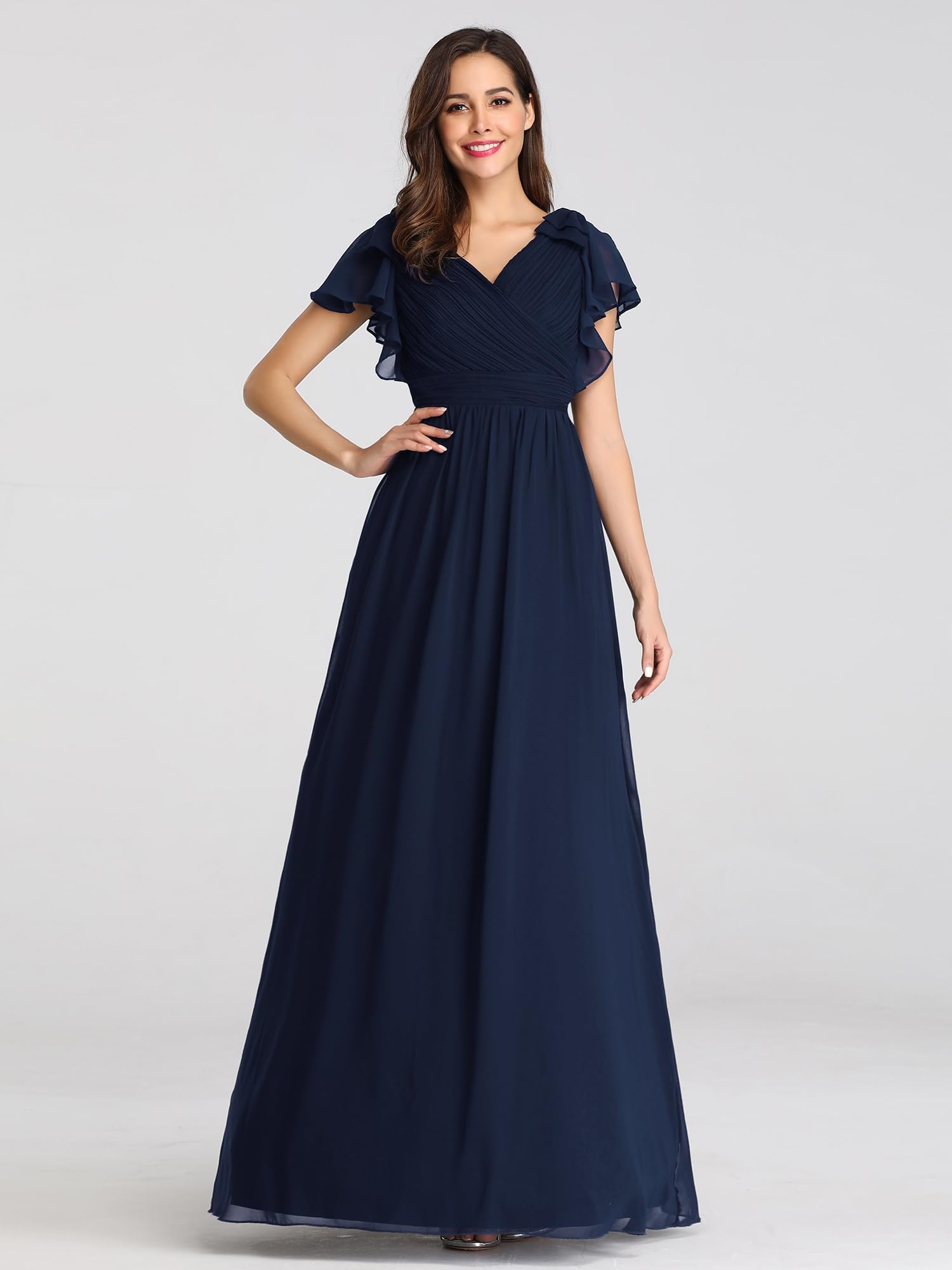Ever-Pretty Women's A-Line Wedding Bridesmaid Dress Long Formal Gown 7709 - Elegant Evening Gowns for Weddings, Prom, and Special Occasions