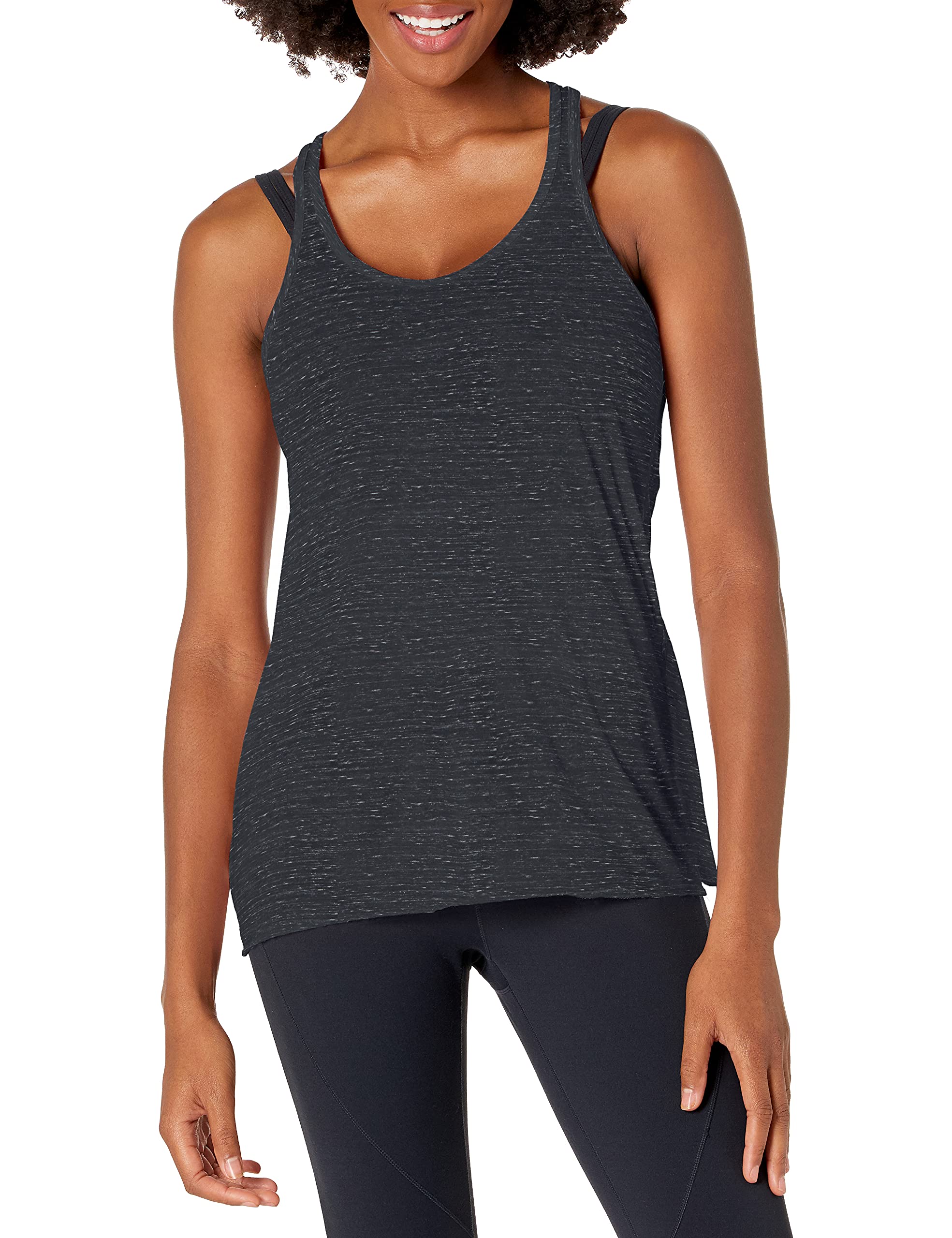 Marky G Apparel Women's Flowy Racerback Tank Top - Breathable Summer Workout Shirt for Yoga, Running & Gym | Lightweight Comfortable Athletic Wear for Women | Perfect for Yoga Classes, Jogging, Gym Sessions & Casual Summer Outfits