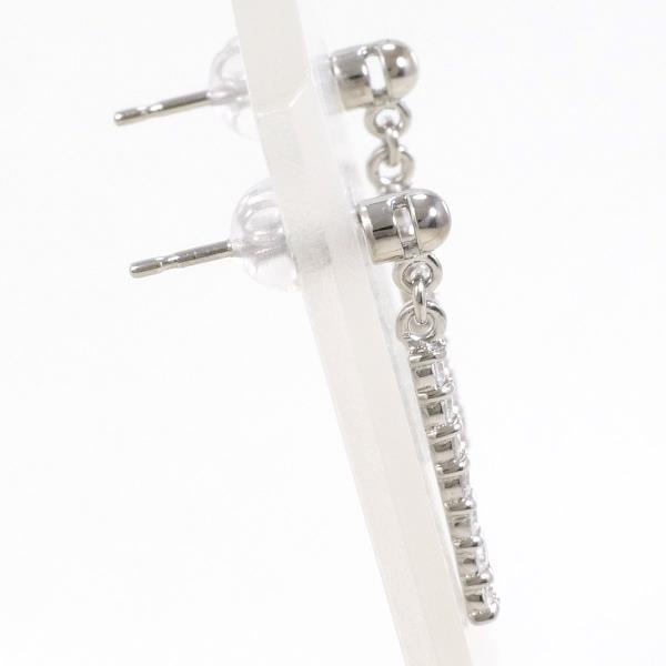 18K White Gold Diamond Earrings for Women - Elegant Dangle Earrings for Wedding, Party & Special Occasions