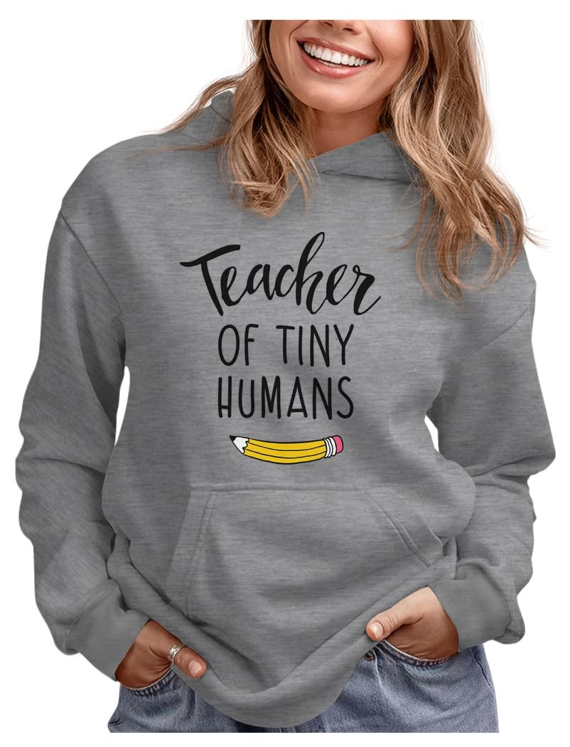 Teacher Appreciation Gift - 'Teacher of Tiny Humans' Women's Hoodie Sweatshirt | Comfortable & Stylish Teaching Gifts for Educators, Professors & Mentors | Perfect for Classroom, School Events & Casual Wear