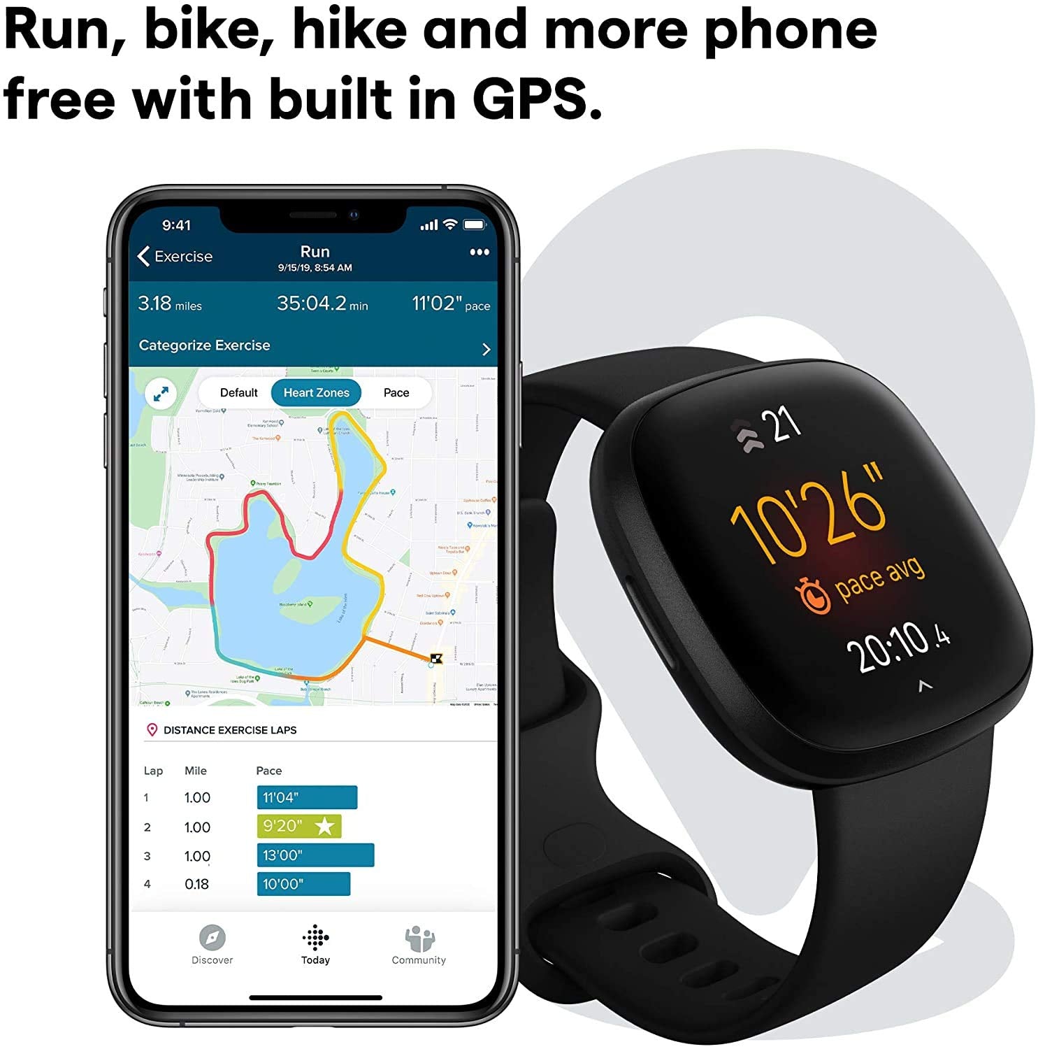 Fitbit Versa 3 Smart Watch with Alexa Built-in, Heart Rate Monitor, GPS & Sleep Tracking - Perfect for Fitness Enthusiasts & Active Lifestyles