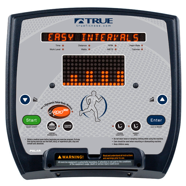 TRUE Fitness M50 Elliptical Trainer - Low Impact Cardio Machine for Home Gym, Full Body Workout Equipment - Perfect for Weight Loss & Indoor Fitness Training