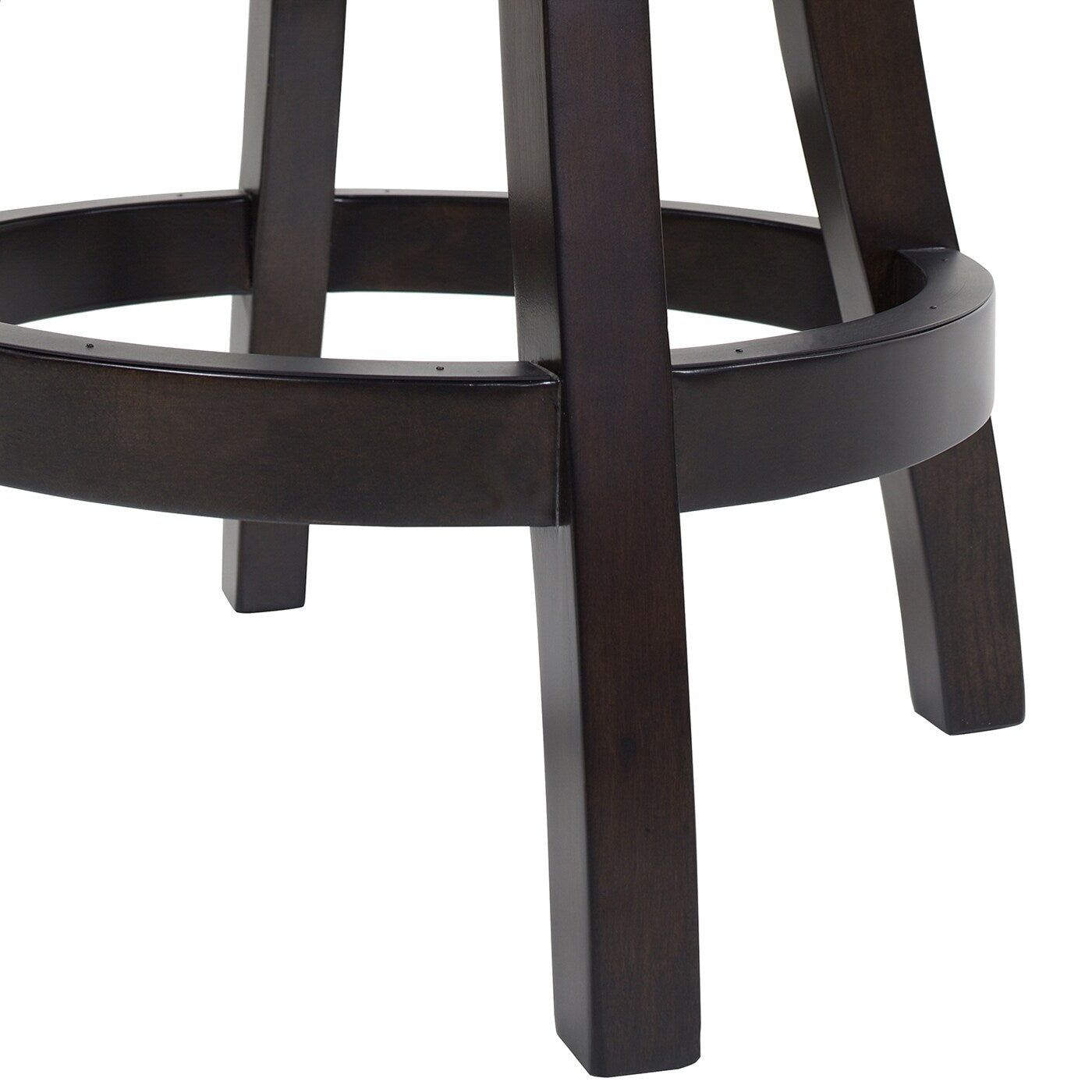 27in Swivel Counter Height Bar Stool - Vintage Faux Leather with High Back Support & Armrests - Solid Hardwood Frame - Perfect for Kitchen Island, Home Bar & Breakfast Nook