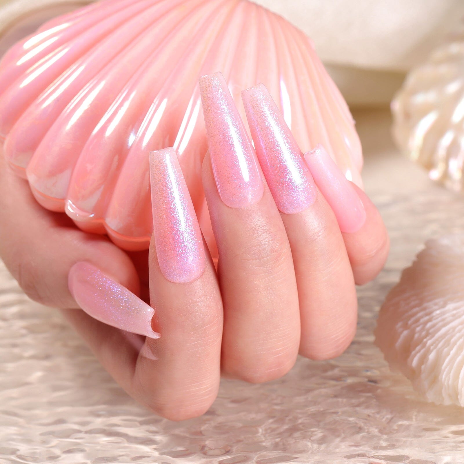 6 Colors Jelly Gel Nail Polish Set - T06 Conch Spirit 7ml for DIY Manicure, Nail Art & Salon Use - Long Lasting UV LED Soak Off Gel Polish Kit for Home & Professional Nail Care