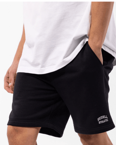 Russell Men's Small Arch Black Athletic Shorts - Lightweight & Breathable for Running, Gym Workouts & Casual Wear