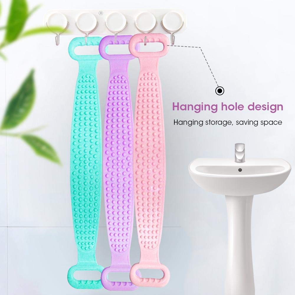 Sampton Silicone Body Scrubber - Dual-Sided Exfoliating Brush for Deep Skin Cleaning & Massage - Perfect for Shower & Bath Use