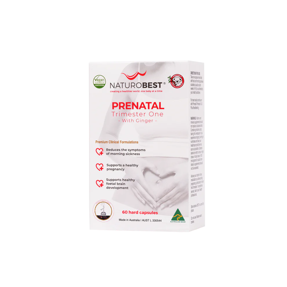 Best Prenatal Vitamins for First Trimester with Ginger - Morning Sickness Relief & Essential Nutrients for Early Pregnancy - Perfect for Nausea Relief & Healthy Baby Development