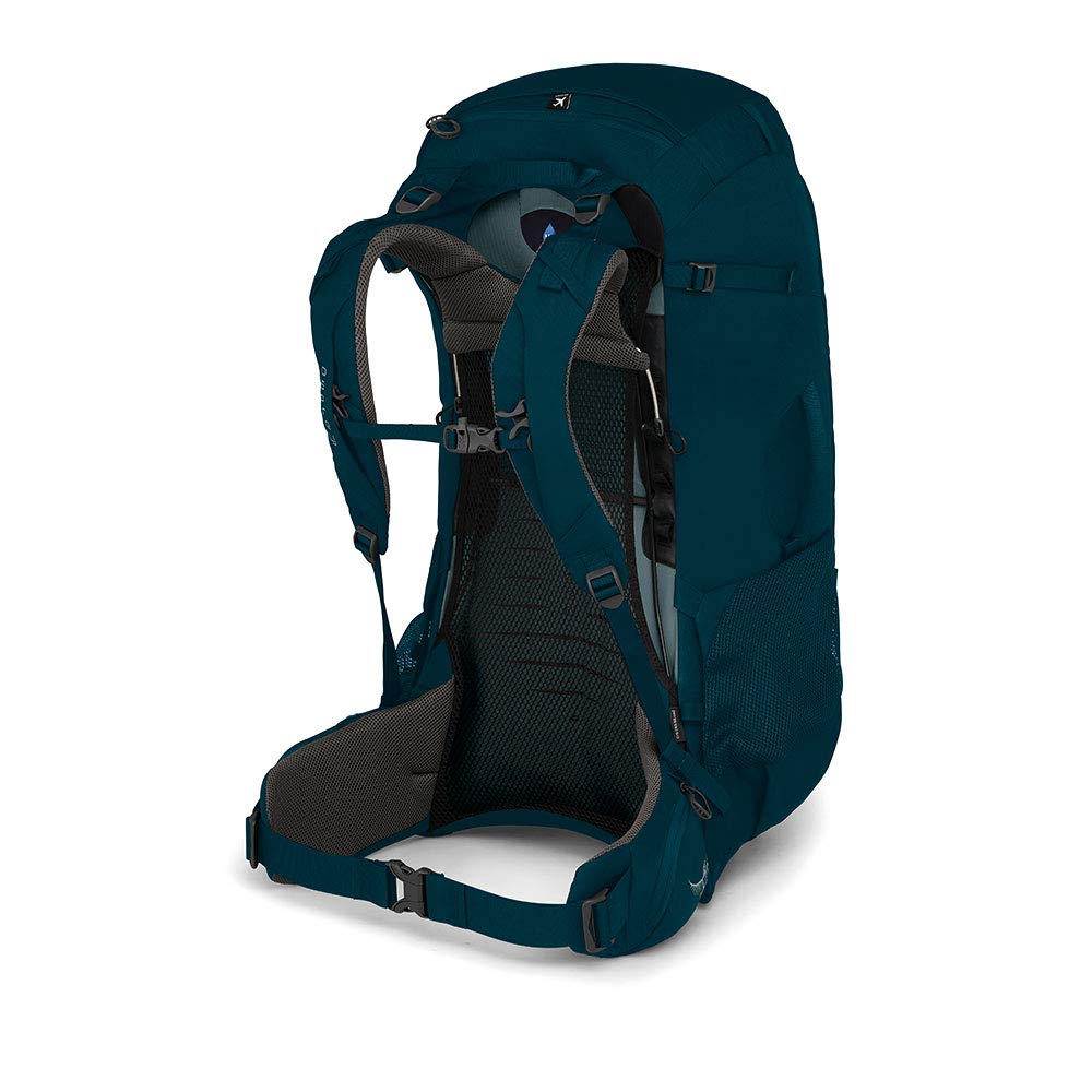 Osprey Farpoint Trek 55 Men's Travel Backpack - Lightweight Hiking Backpack for Outdoor Adventures, Camping & Air Travel - Durable Carry-On Backpack with Laptop Compartment