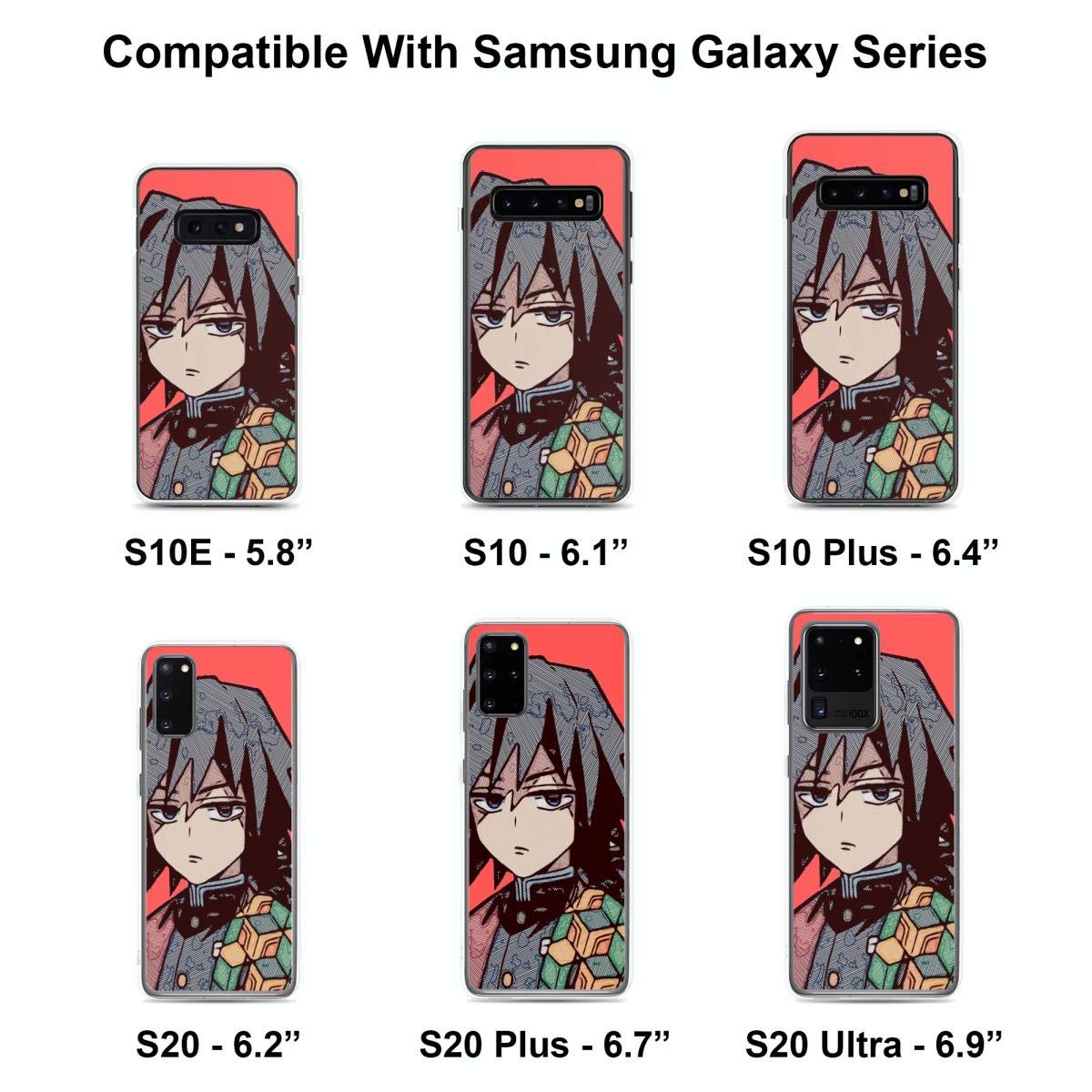 Giyu Tomioka Demon Slayer Anime Clear Phone Case for iPhone 15 14 13 12 11 Pro Max Mini X Xs XR 8 7 6 6s Plus - Slim Protective Cover for Fans | Perfect for Cosplay, Conventions & Anime Lovers