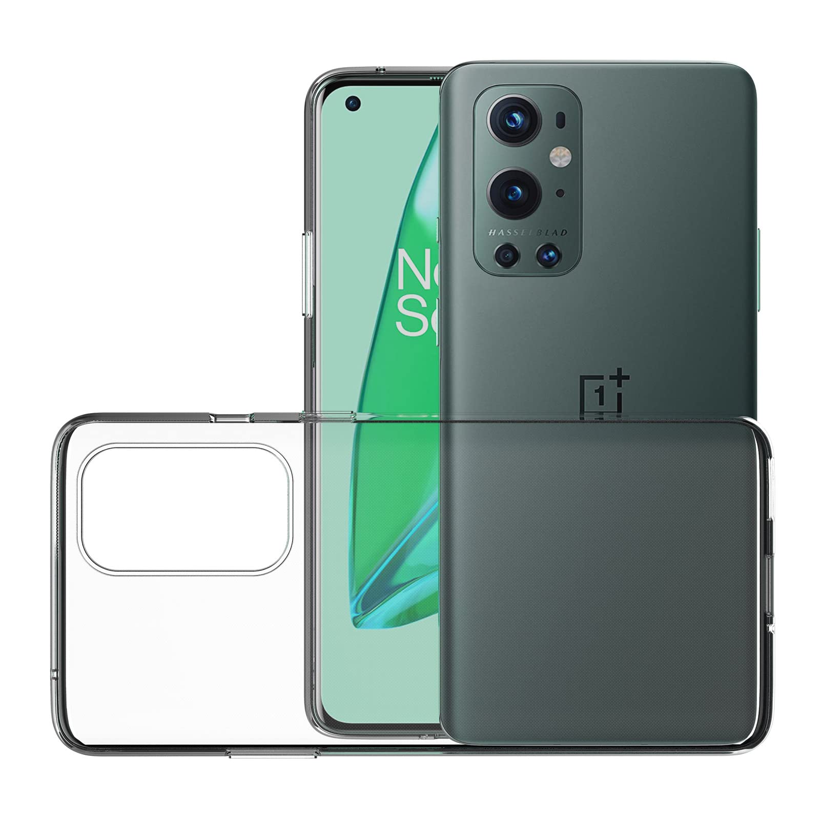 AICEK OnePlus 9 Pro Case - Clear Silicone Bumper Protective Cover for OnePlus 9 Pro | Slim Fit, Shockproof & Scratch Resistant | Perfect for Daily Use, Work & Travel Protection