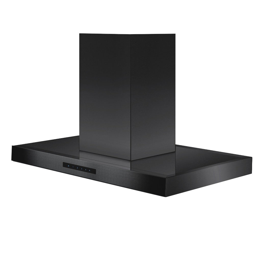 ZLINE BSKE2iN Black Stainless Steel Convertible Island Mount Range Hood - Professional Kitchen Ventilation for Home Cooking, Grilling & Entertaining