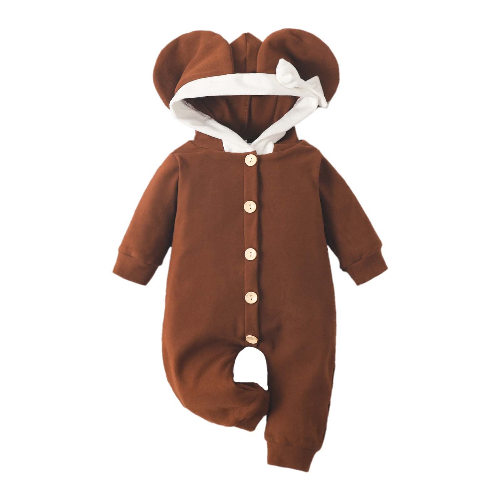Girls' Baby Jumpsuit Romper Outfit with Headband - Soft Cotton Sleepwear for Newborns & Toddlers - Spring & Summer Casual Wear for Playtime & Nap Time