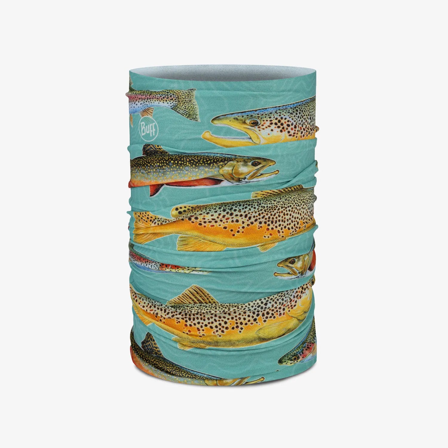 CoolNet UV® Neckwear - Amadeo Bachar Trout Multi-Pattern Cooling Scarf for Outdoor Activities, Hiking, Fishing & Sun Protection