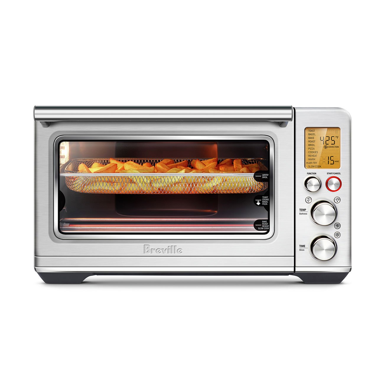 Breville Smart Oven Air Fryer Pro - BOV860BSS Stainless Steel Countertop Convection Toaster Oven with Air Fry, Roast, Bake & Broil Functions - Perfect for Small Kitchens, Apartments & Family Cooking