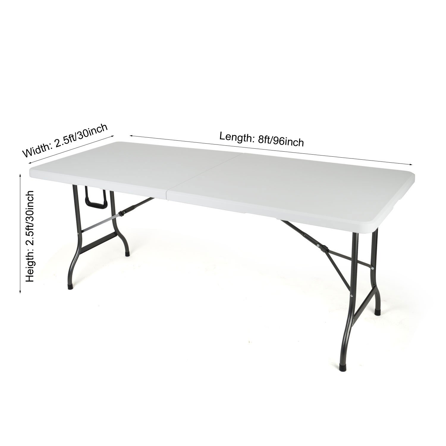 8ft Hunter Green Stretch Spandex Tablecloth - Washable Rectangular Fitted Table Cover for Folding Tables | Perfect for Parties, Weddings & Outdoor Events