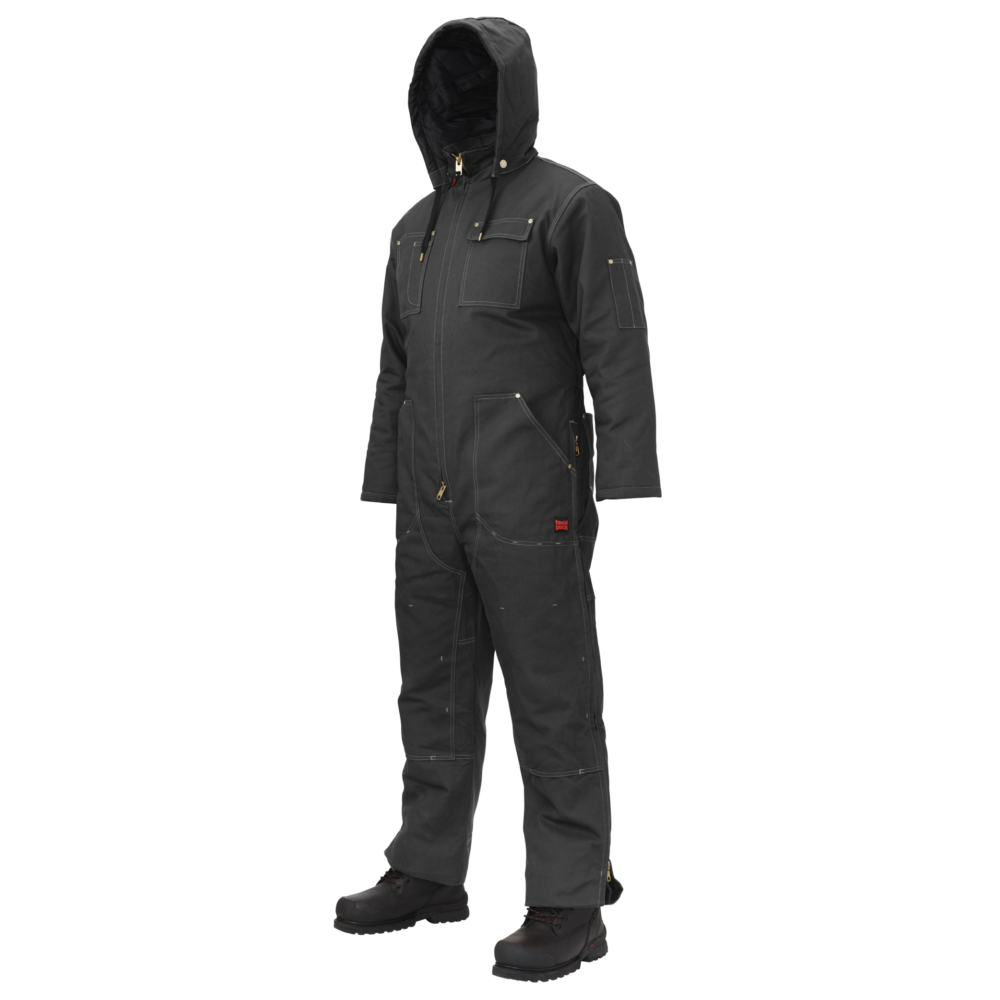 Tough Duck Insulated Duck Coverall WC01 - Heavy Duty Winter Work Coveralls for Men, Waterproof & Windproof, Warm Insulated Overalls for Outdoor Jobs, Hunting, Construction, and Farming