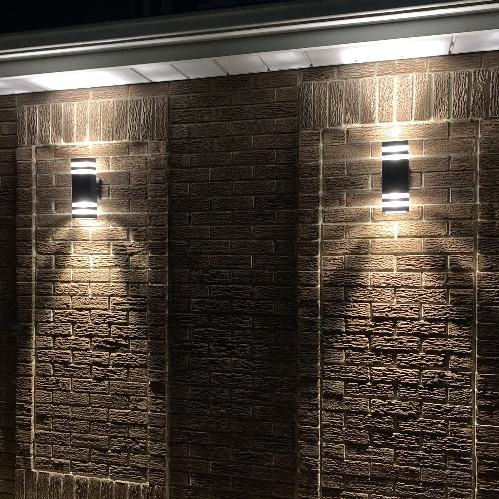 4-Pack Black LED Outdoor Wall Lights - Modern Waterproof Aluminum Exterior Light Fixtures for House, Garage, Garden & Porch - Perfect for Pathway, Patio, and Entryway Lighting
