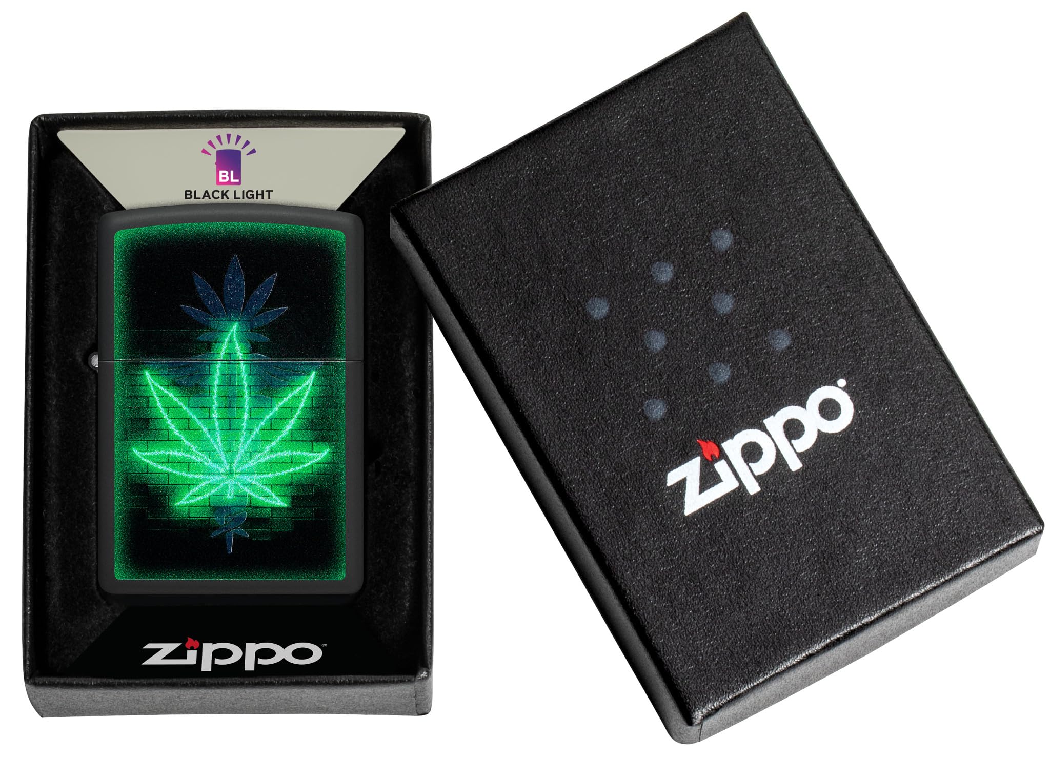 Zippo Blacklight Lighter - Windproof Refillable Butane Lighter for Outdoor, Camping, and Nighttime Use