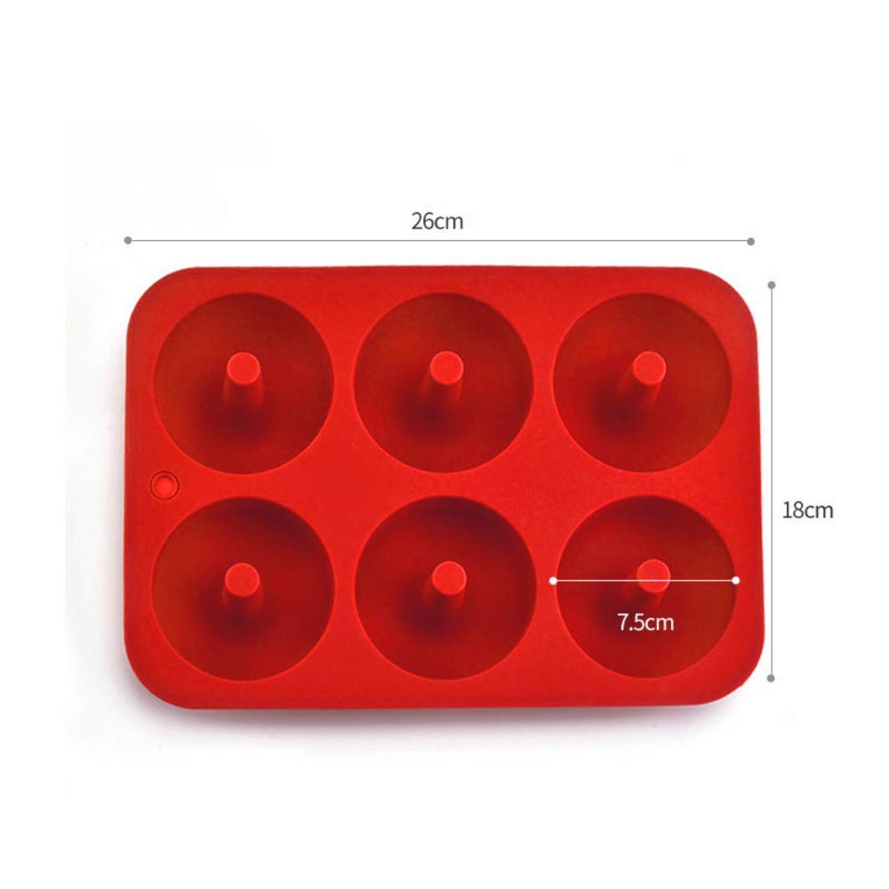 4-Pack Silicone Donut Molds - 6 Cavity Non-Stick Baking Pan for DIY Donuts, Bagels & Muffins - Perfect for Home Baking, Party Desserts & Chocolate Cake Decorations