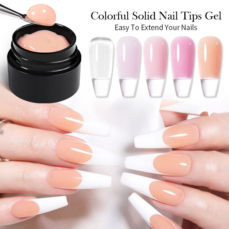Born Pretty Solid Nail Tips Gel - Professional Acrylic Nail Extensions for Salon & Home Manicure | Perfect for DIY Nail Art, Special Occasions & Everyday Wear