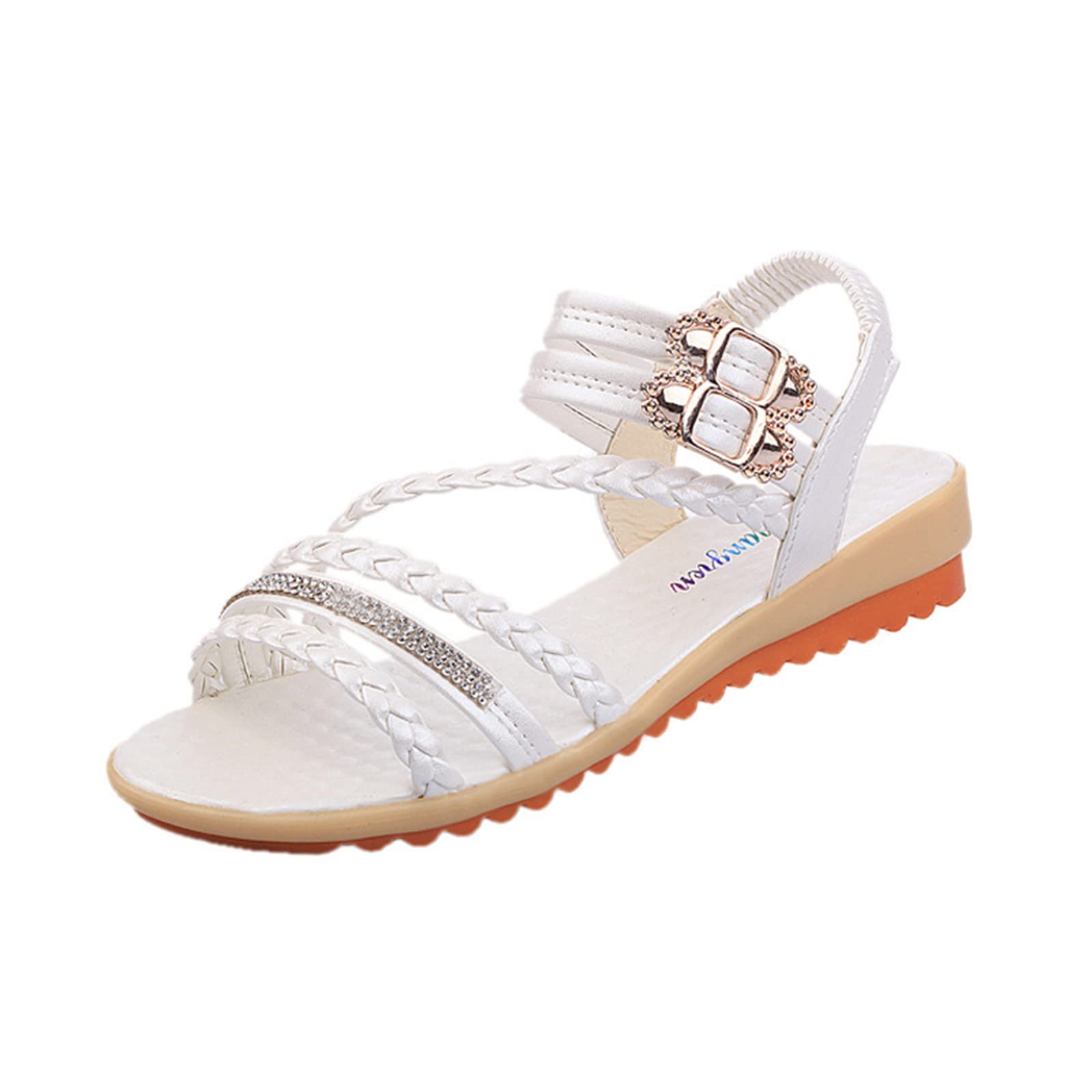 Women's Roman Knot Toe Wedge Sandals - Comfortable Beach Thong Slippers & Summer Fashion Flats for Outdoor Walking, Vacation, and Casual Wear