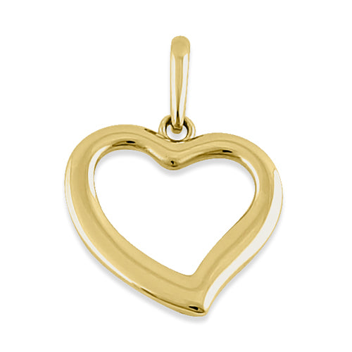 14K Yellow Gold Heart Pendant Necklace - Dainty Minimalist Jewelry for Women, Gift for Her, Valentine's Day, Anniversary, Birthday