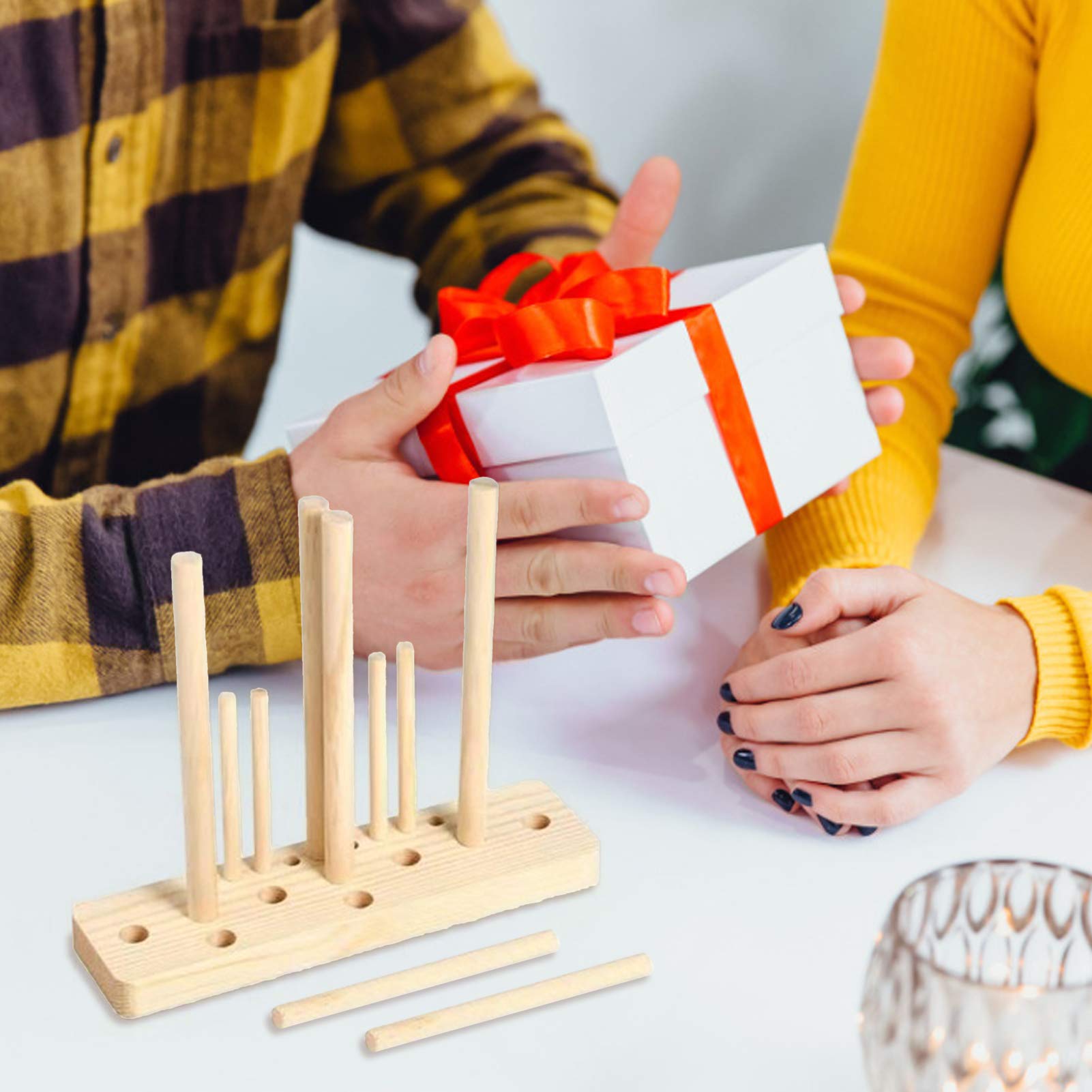 5-in-1 Wooden Bow Maker Tool Kit - DIY Ribbon Bows for Christmas Gifts, Wreaths, Party Decorations, Hair Accessories & Corsages - Includes Step-by-Step Instructions - Perfect for Holiday Crafts, DIY Projects & Gift Wrapping