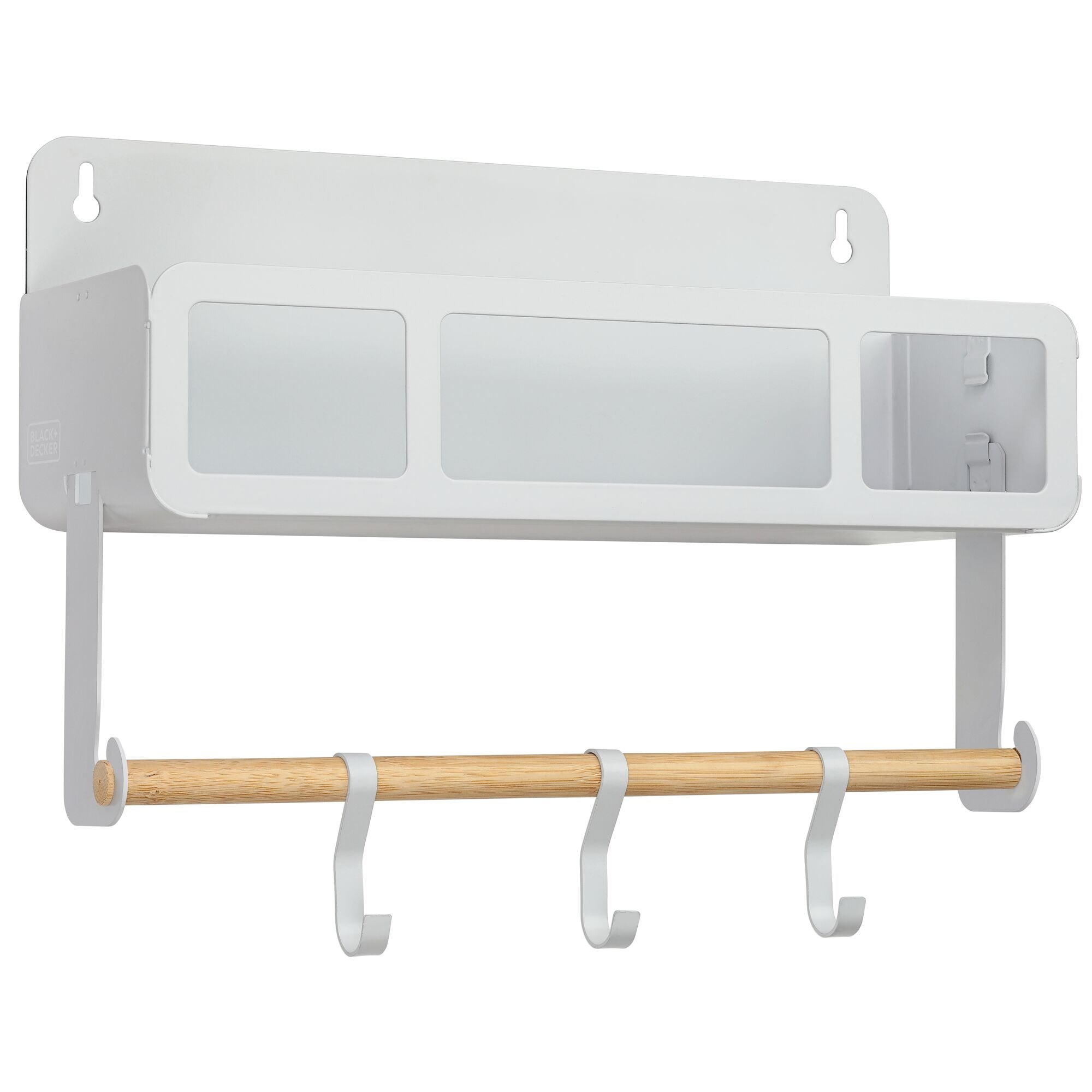 Heavy Duty Hanging & Magnetic Rack System with Brackets - Wall Mount Shelf Organizer for Kitchen, Garage, Bathroom Storage