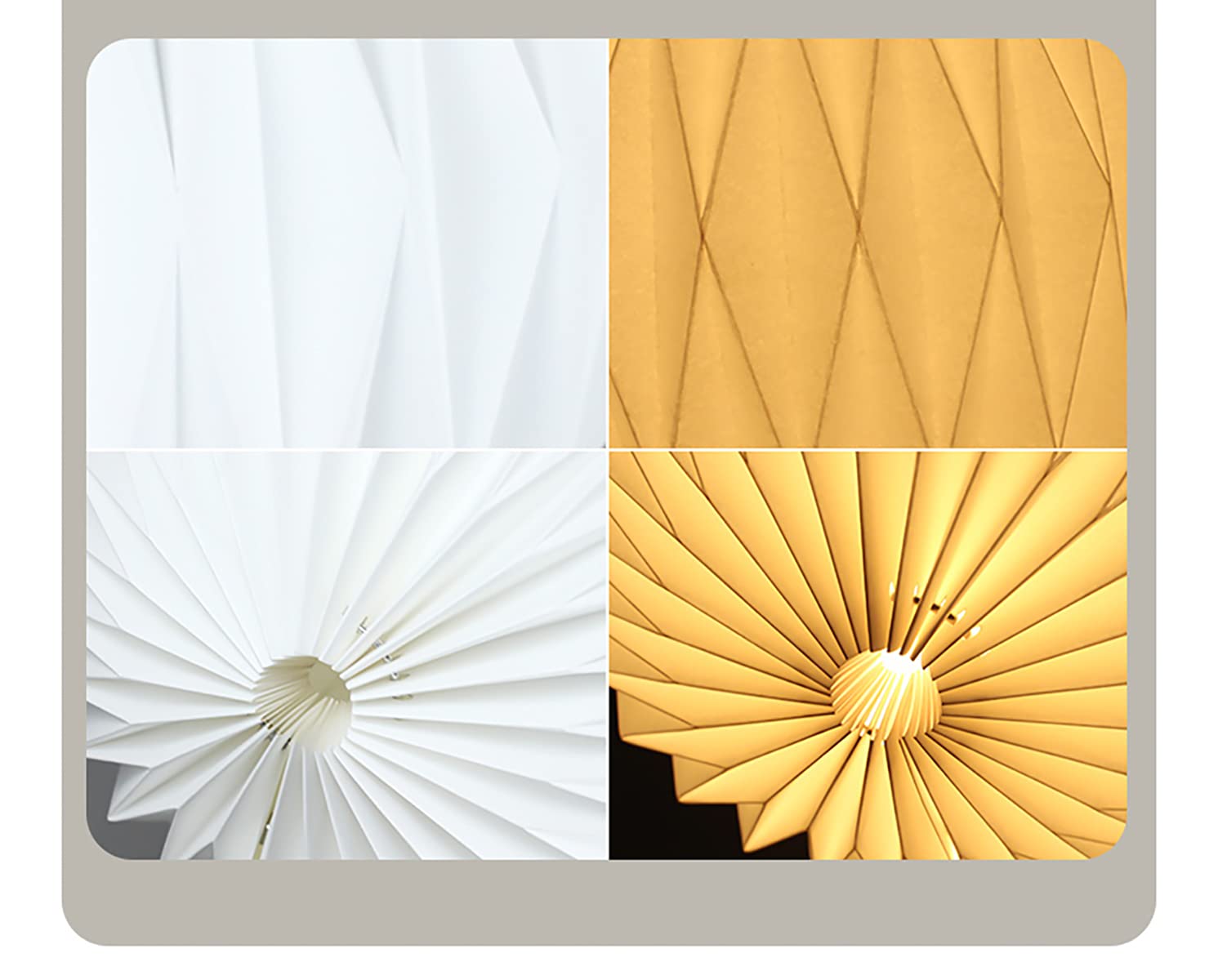 Elegant White Adjustable Height Pendant Light Shade - Paper Chandelier Lampshade for Ceiling Hanging Lighting | Perfect for Living Room, Dining Room & Bedroom Decor | Modern Home Interior Lighting Solution