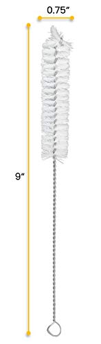 EISCO Stainless Steel Cleaning Brush for Tubes, Bottles & Jars - 9