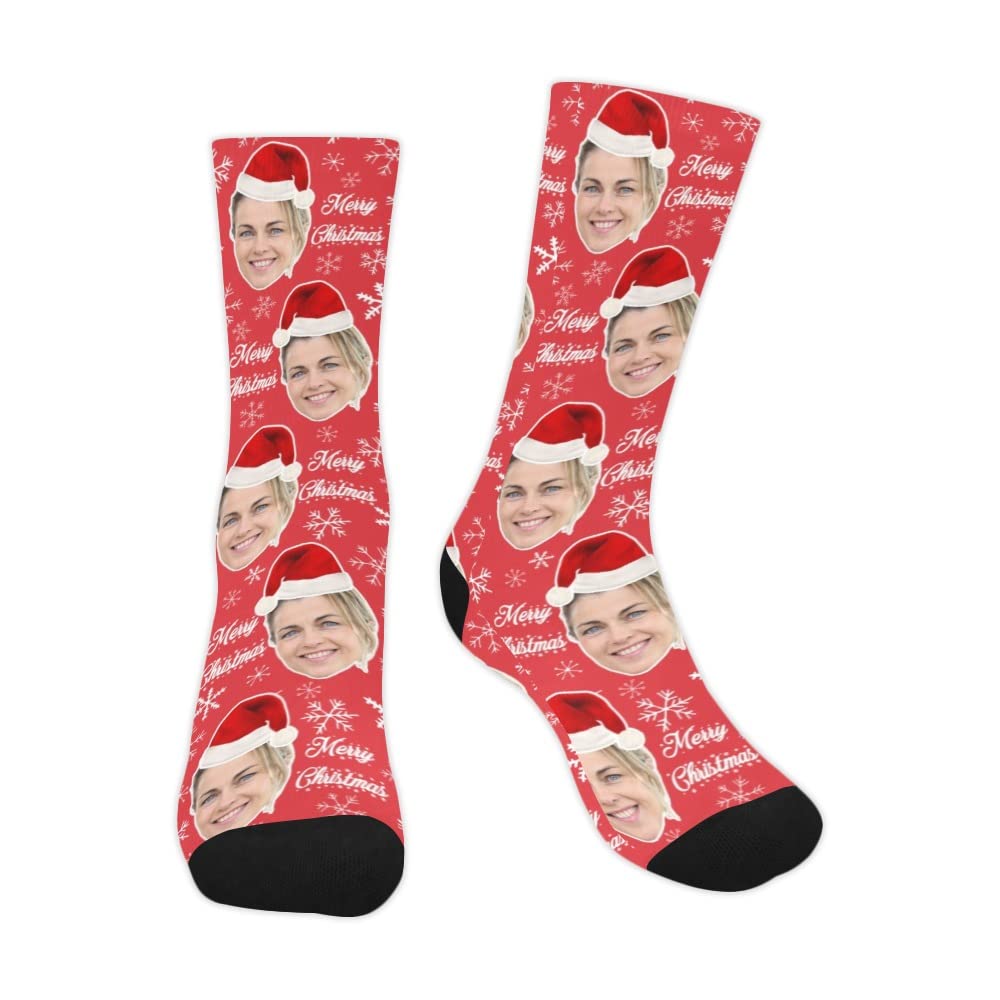 Custom Photo Face Crew Socks - Personalized Birthday Gifts for Men & Women | Funny Unisex Socks with Printed Photos | Great for Parties, Anniversaries & Unique Gift Ideas