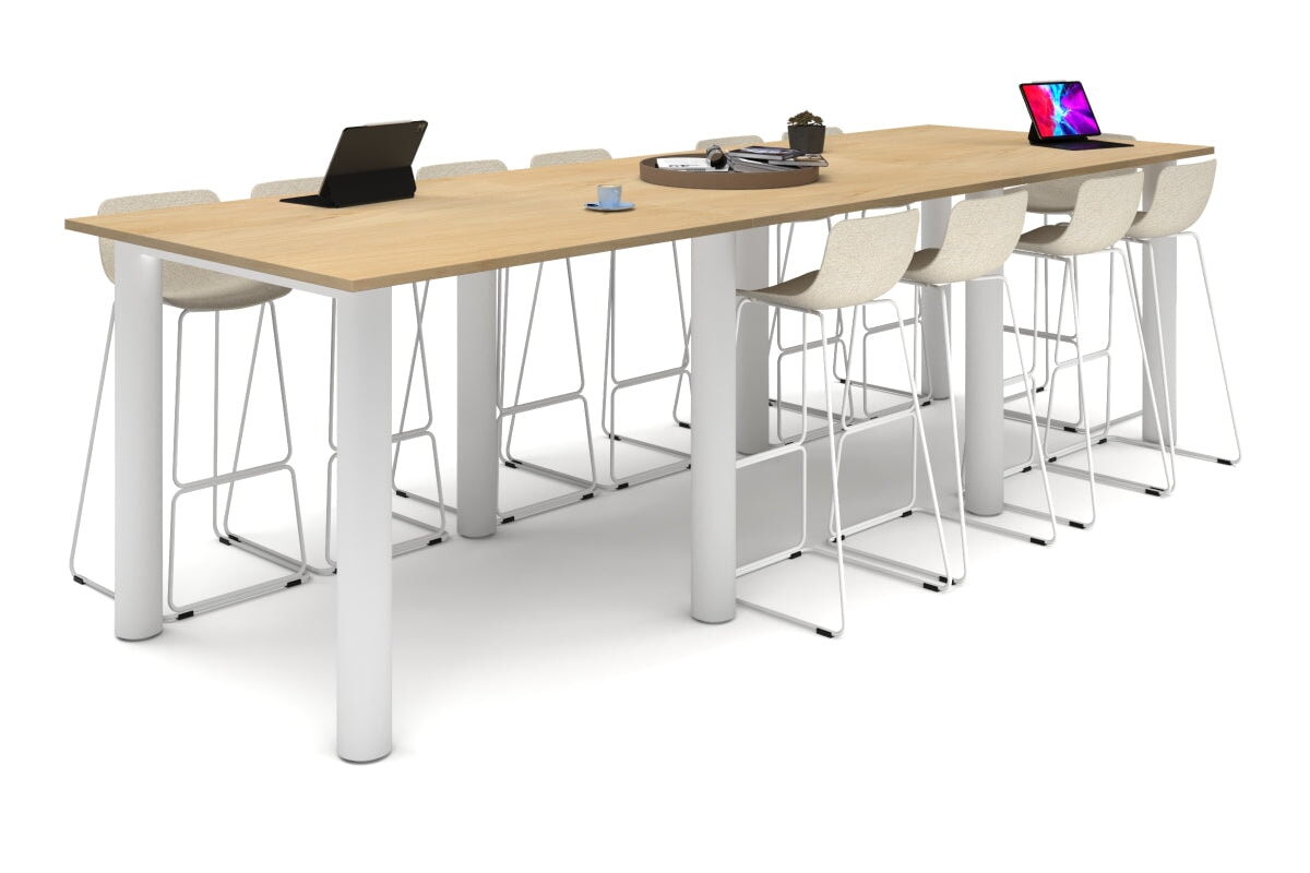Quadro Cylinder Legs Large Counter Table 3600L x 1200W - Heavy Duty Metal Bar Table Base for Restaurants, Pubs, and Commercial Kitchens