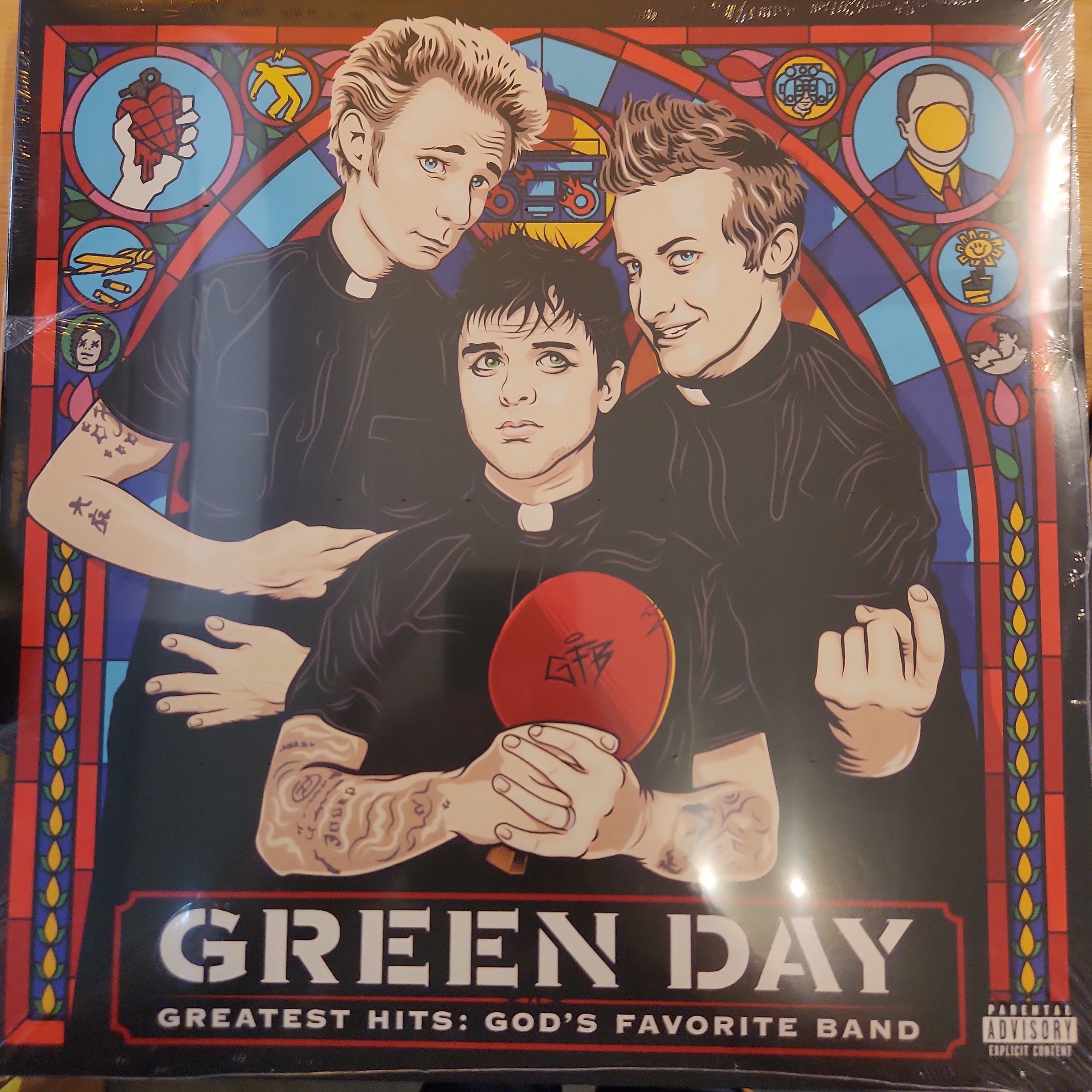 Green Day - God's Favourite Band: Greatest Hits Vinyl LP Record | Punk Rock Music Collection for Home Listening & Gift Giving