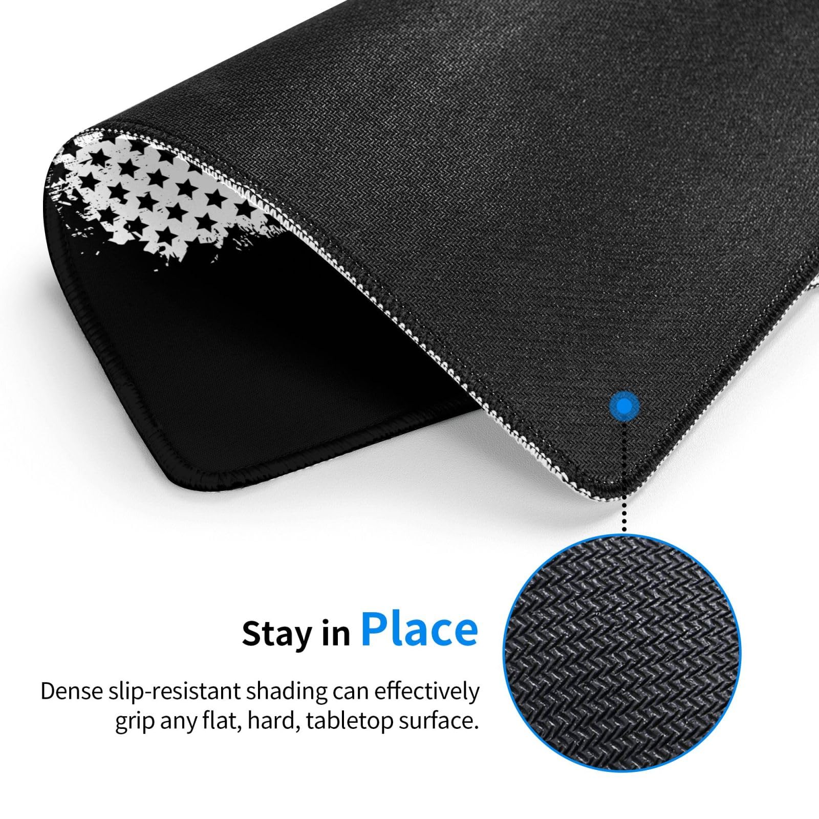 SIYTUAU American Flag Hunting Mouse Pad - Waterproof, Non-Slip Rubber Base for Laptop & Office Use (10x12 inches) - Perfect for Gaming, Work & Home Office Setup