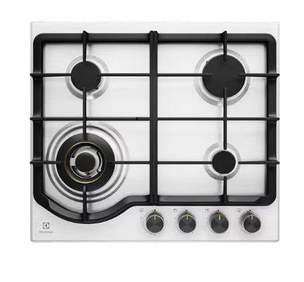 Electrolux EHG645SE 60cm 4-Burner Gas Cooktop - UltimateTaste 500 Series | Professional Grade for Home Kitchen, Perfect for Grilling, Boiling & Simmering