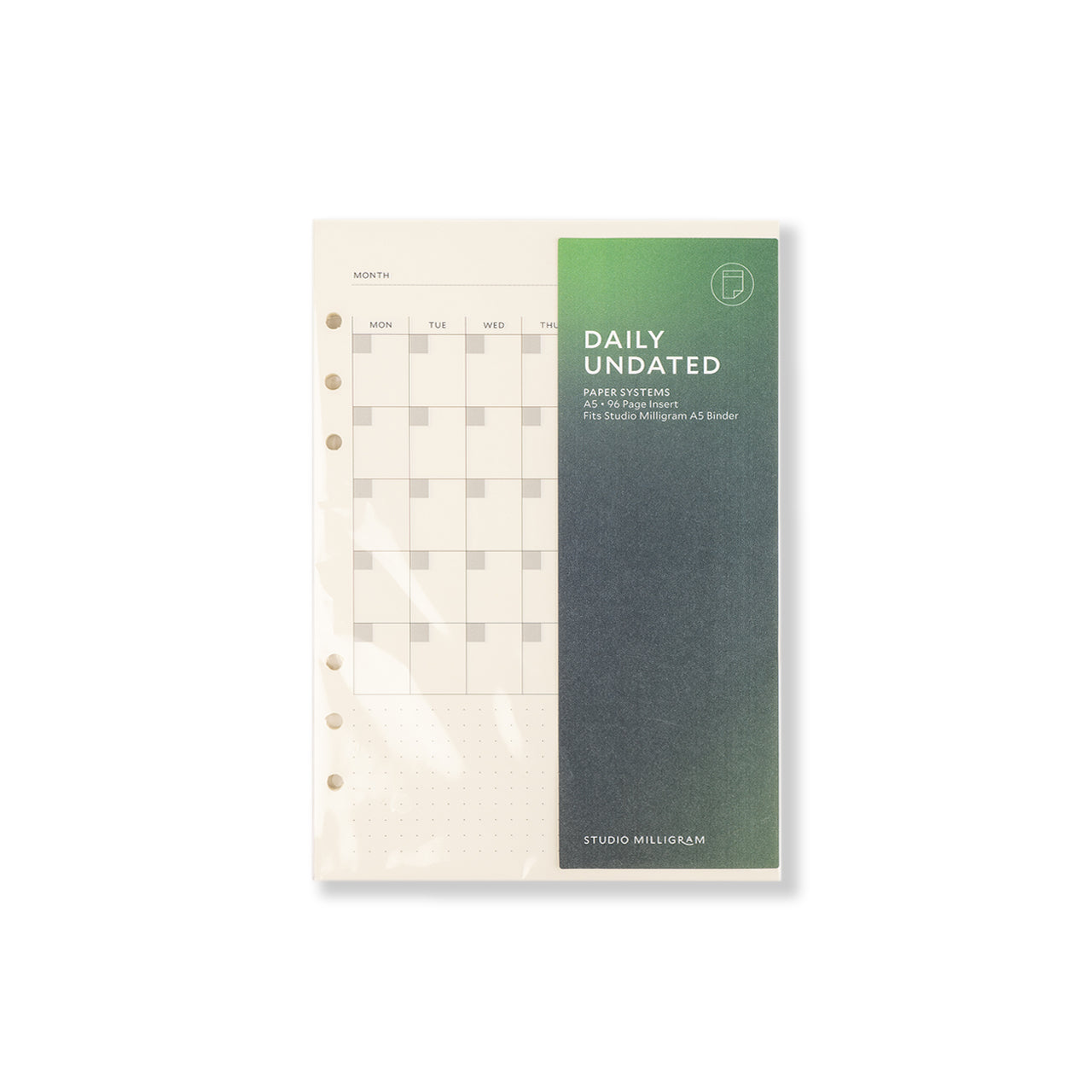 A5 Undated Daily Planner Binder Insert - Perfect for Organizing Schedules, Tasks & Goals - Ideal for Students, Professionals & Home Office Use