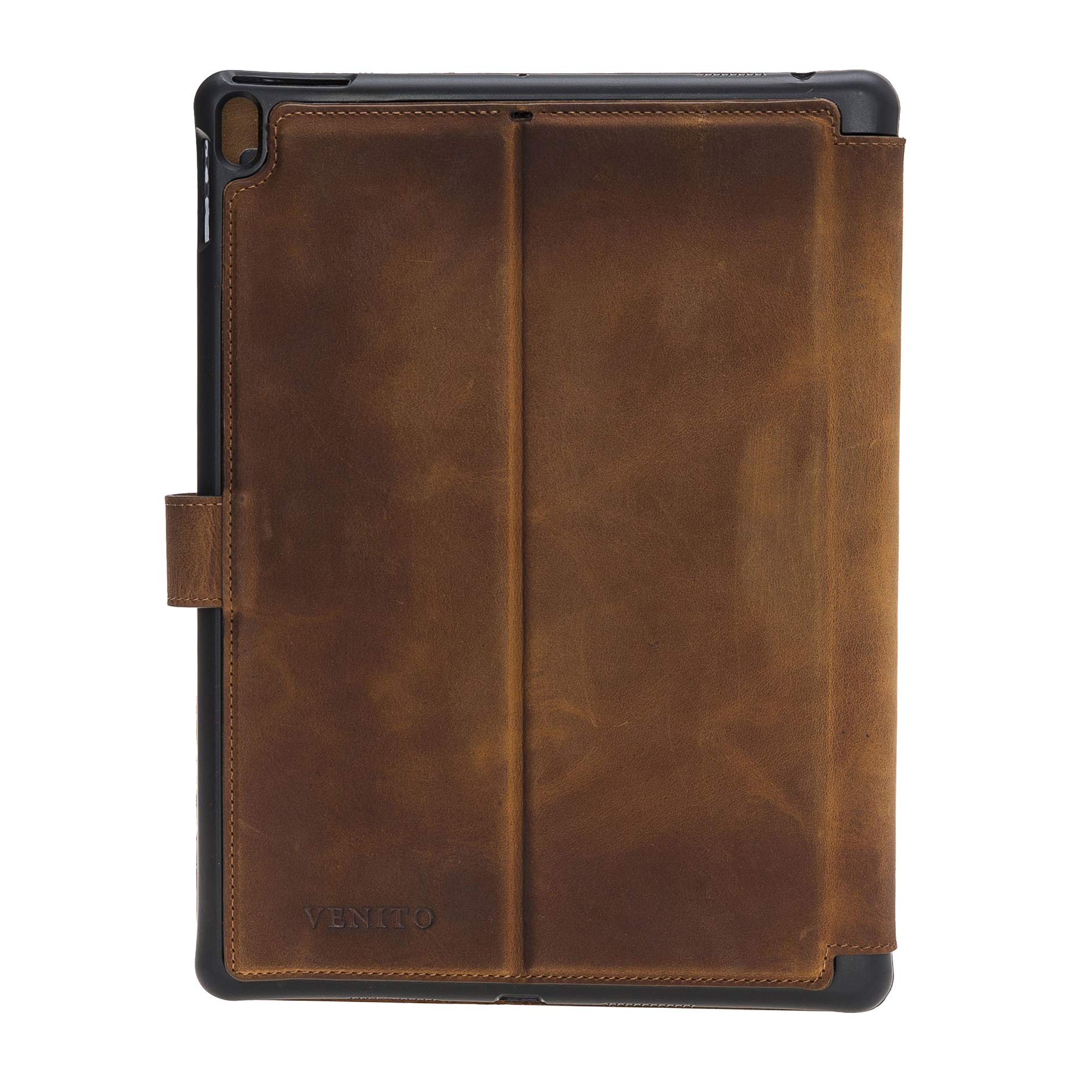 Venito Parma Handmade Leather Folio Stand Case for iPad Mini 5th Generation (2019) - Magic Tablet Wallet with Card Slots - Antique Brown - Perfect for Work, Travel & Daily Use