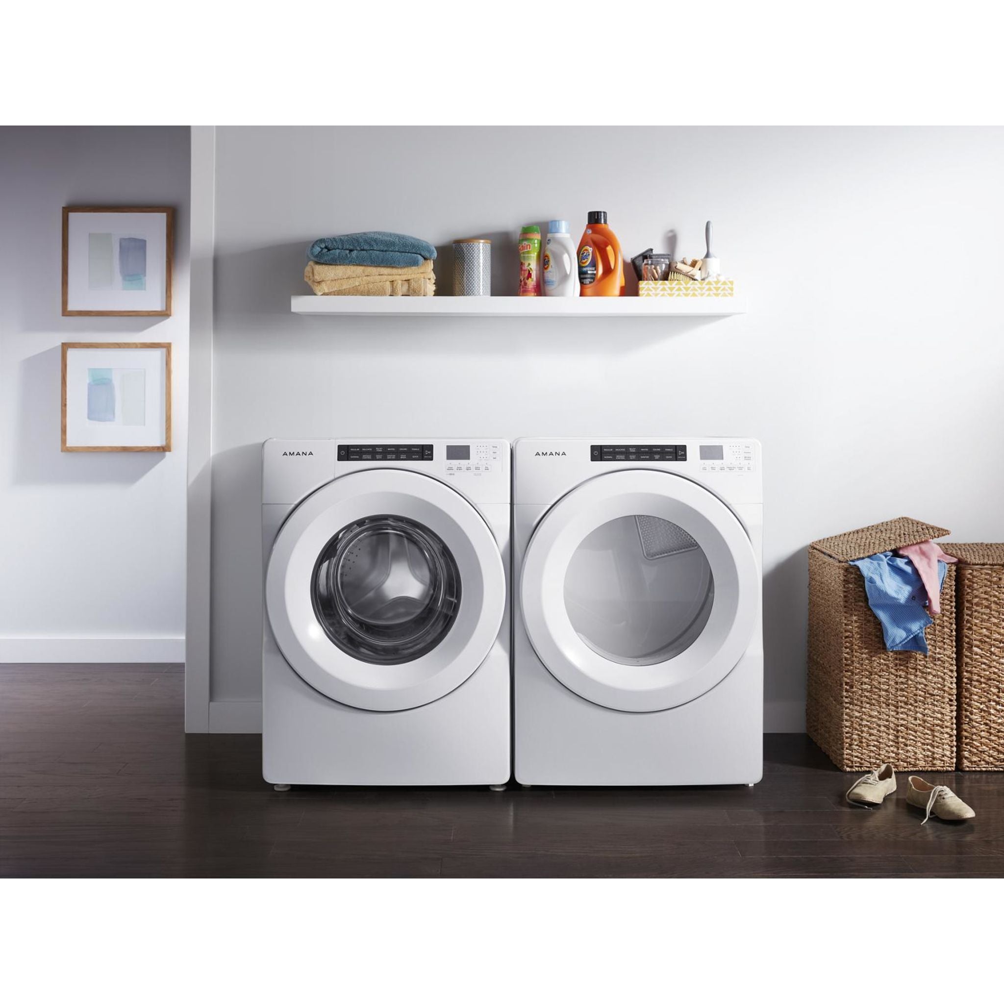 Amana NGD5800HW White Gas Dryer - High Efficiency, Large Capacity for Home Laundry - Perfect for Families & Heavy Loads