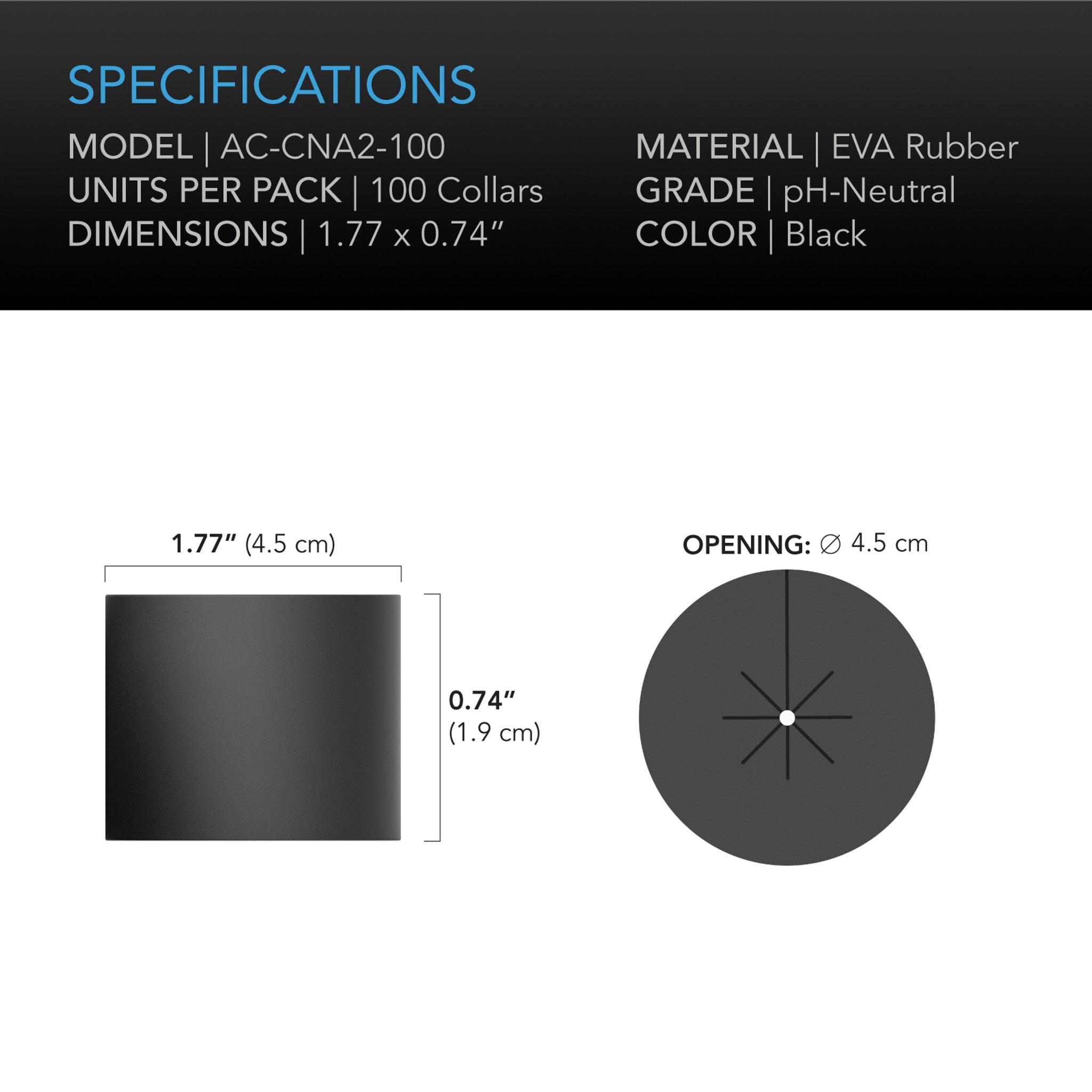 8 Spoke Design Clone Collars - 2 Inch Disc Inserts for Disc Golf (100 Pack) - Perfect for Disc Golf Accessories & Replacement Parts